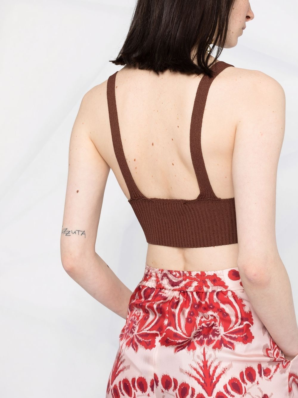 Joan rib-knit crop top - 3