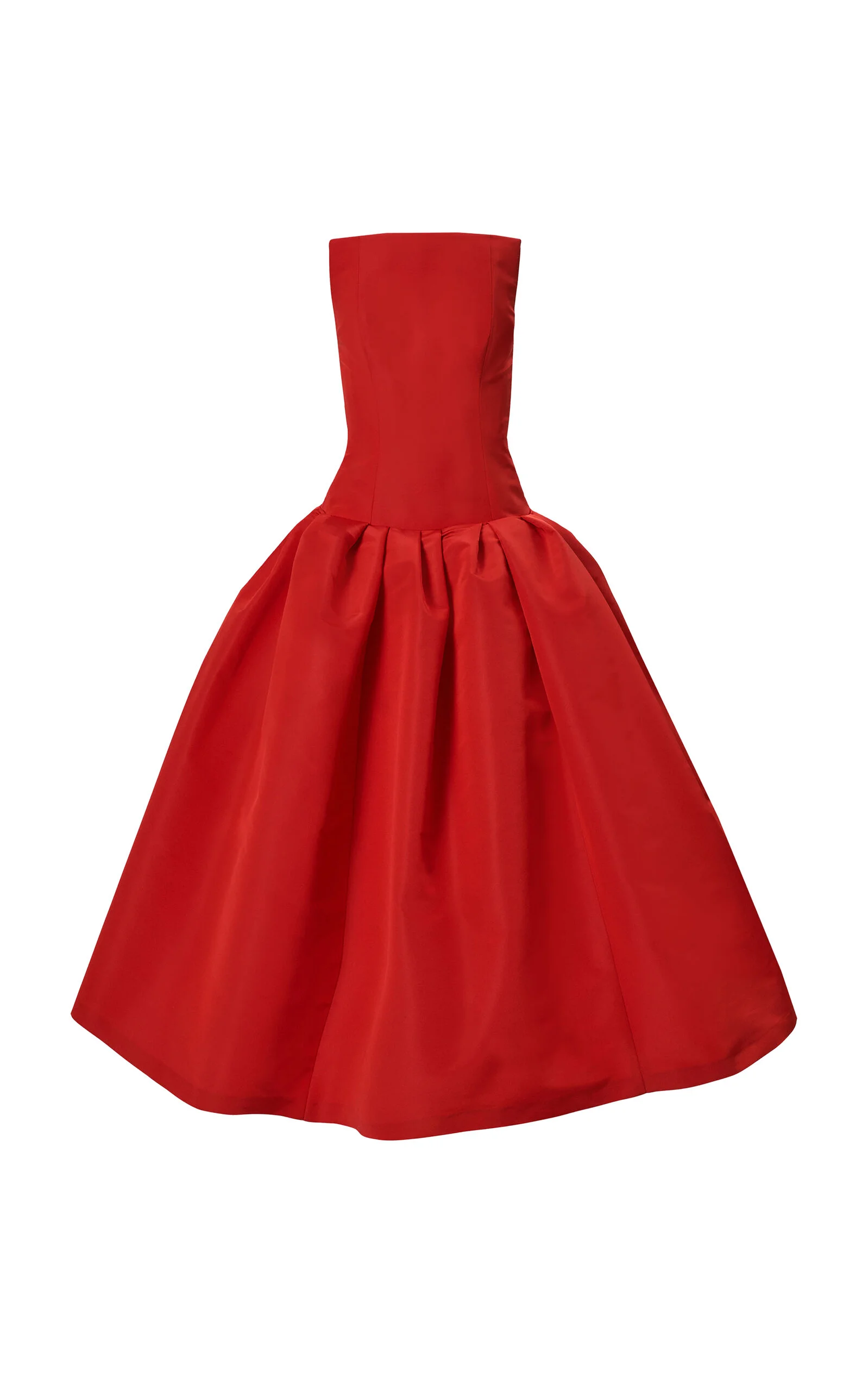 Strapless Silk Faille Gown red - 1