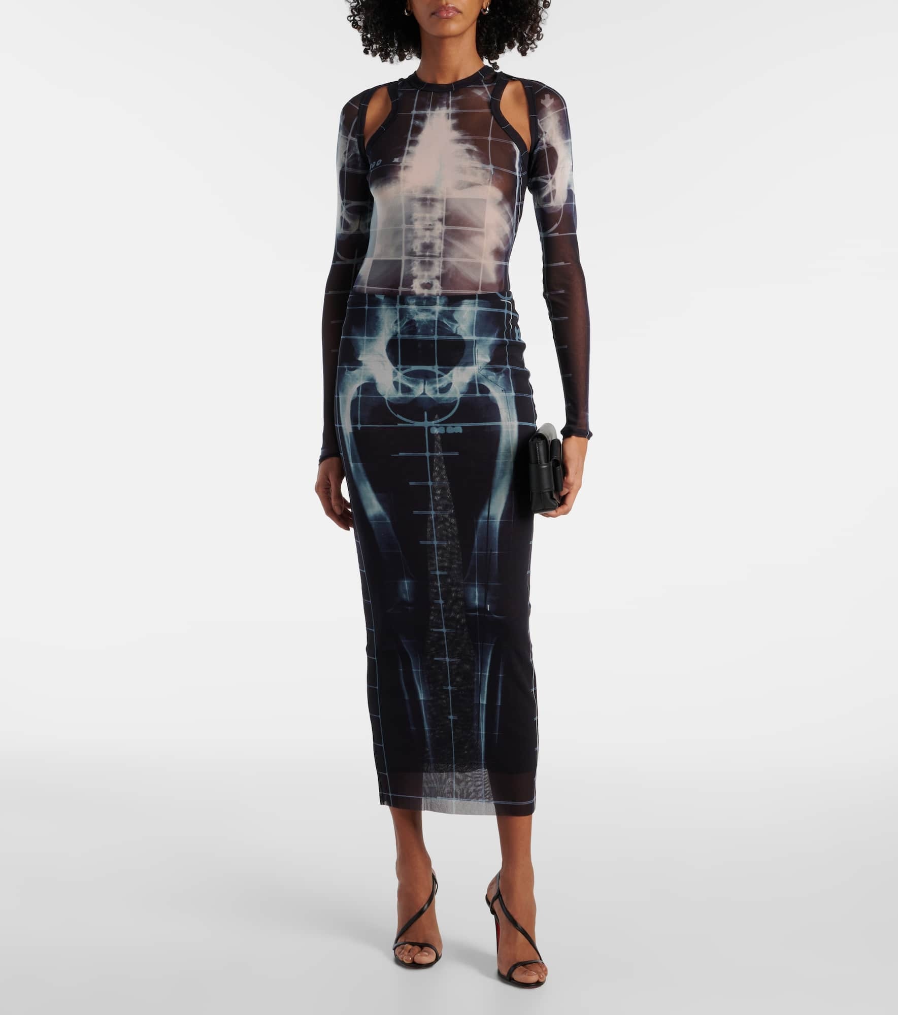 The Black Squeletor semi-sheer mesh shrug - 2