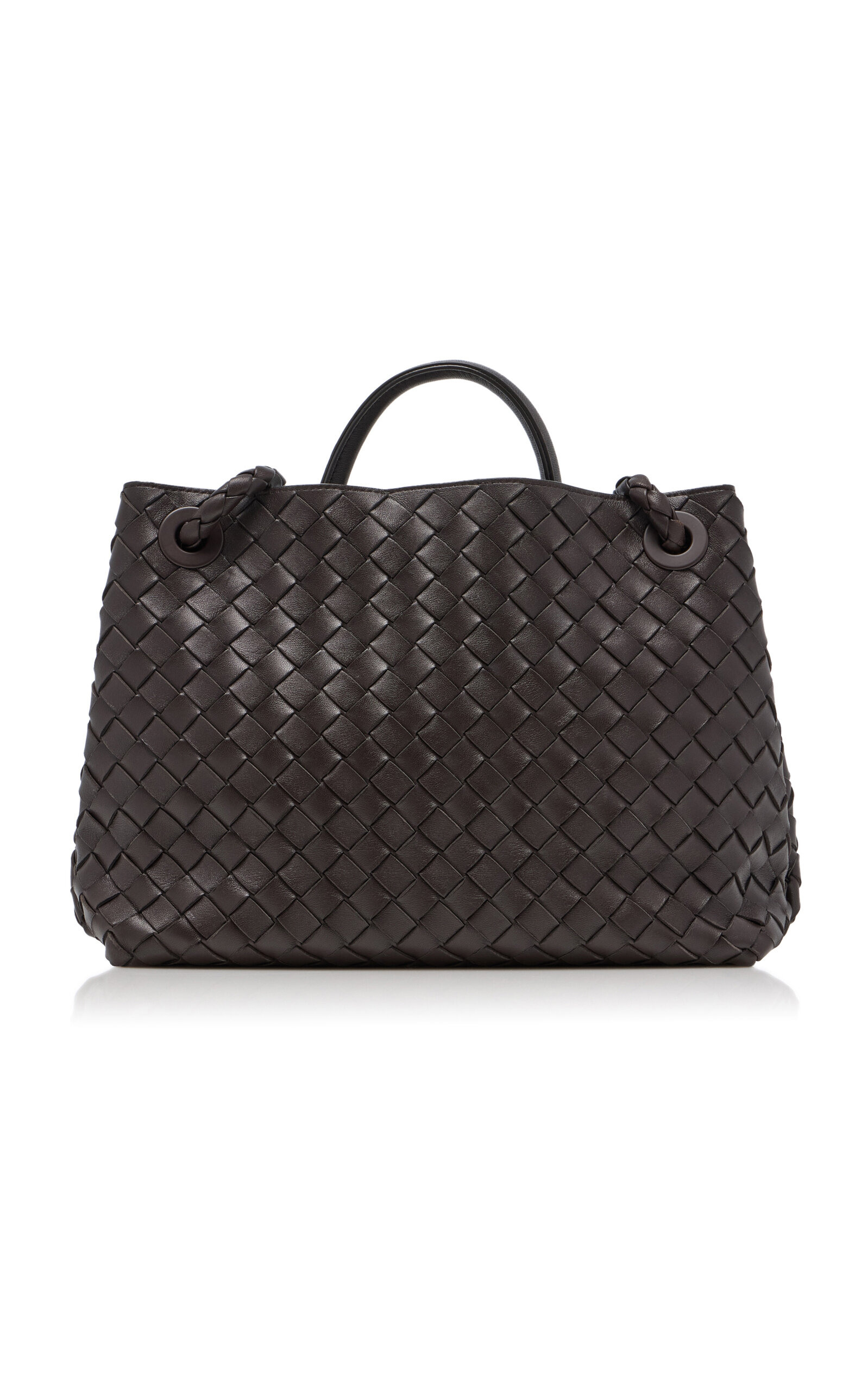 Andiamo Intrecciato Leather Bag brown - 5