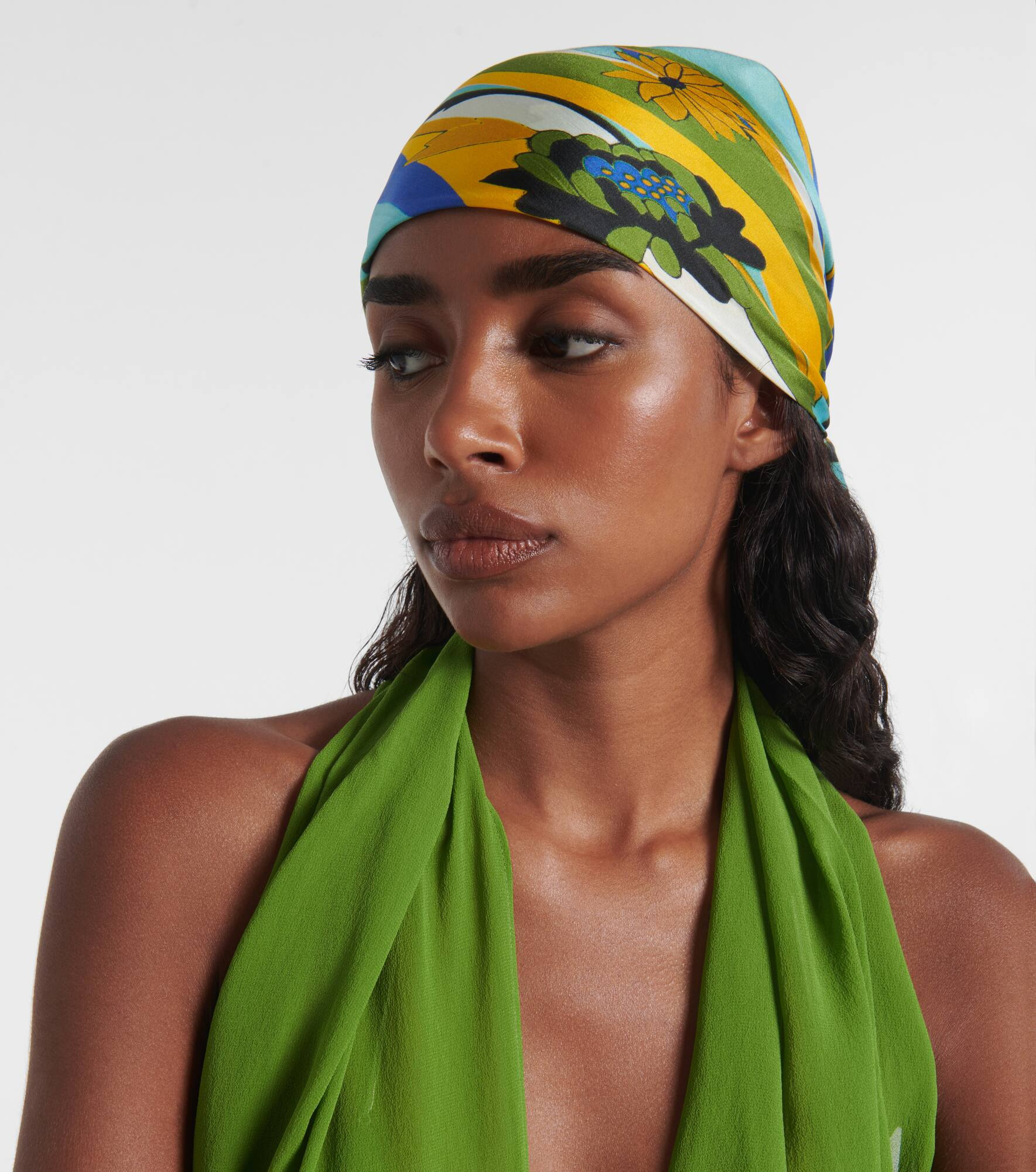 Floral silk scarf - 7