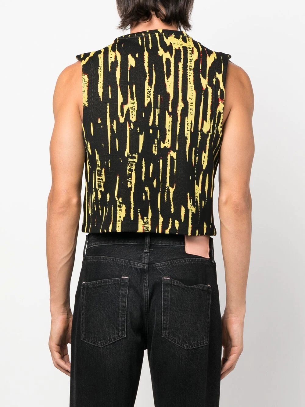 abstract jacquard-knit tank top - 4