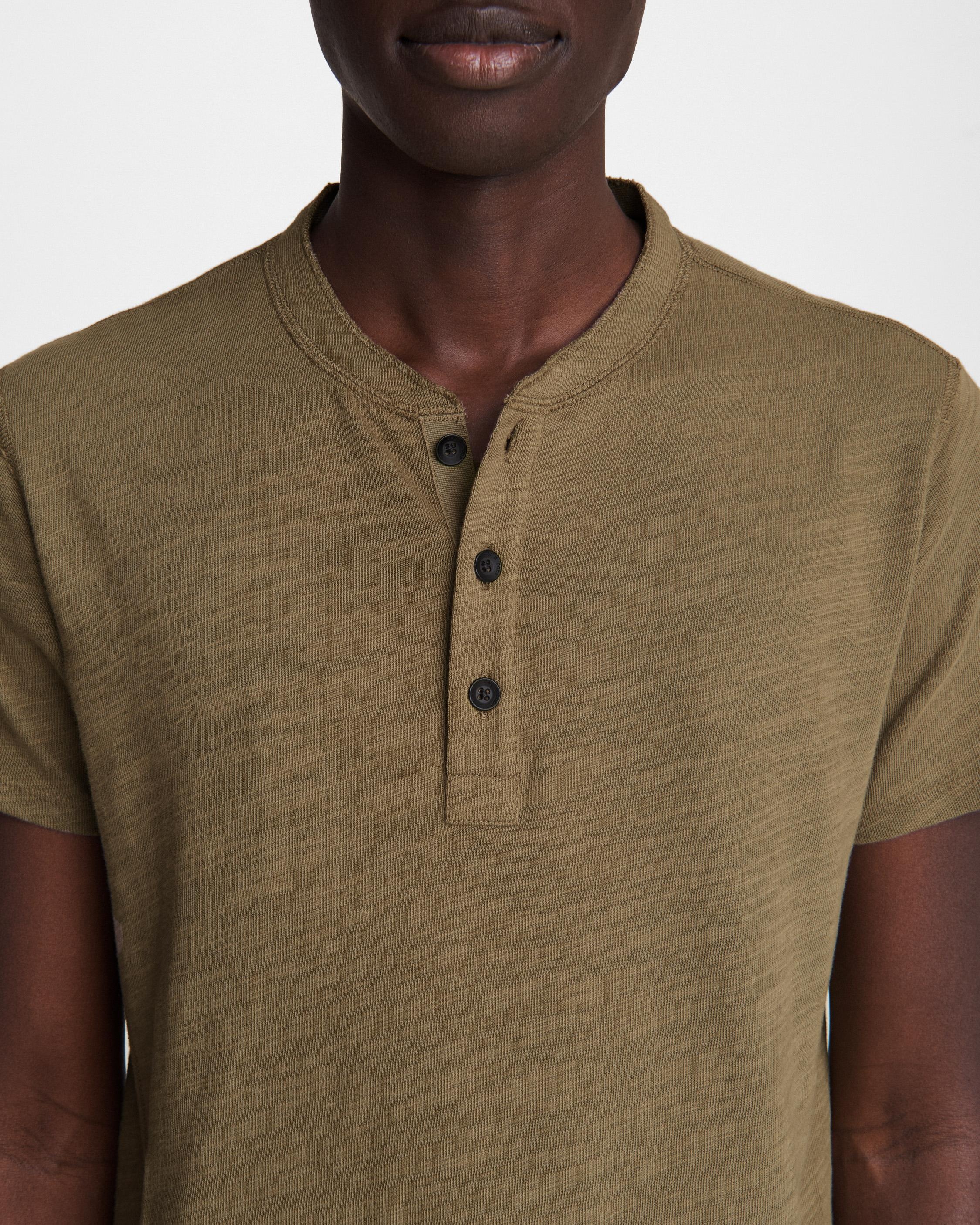 Classic Short Sleeve Henley
Cotton T-Shirt - 5