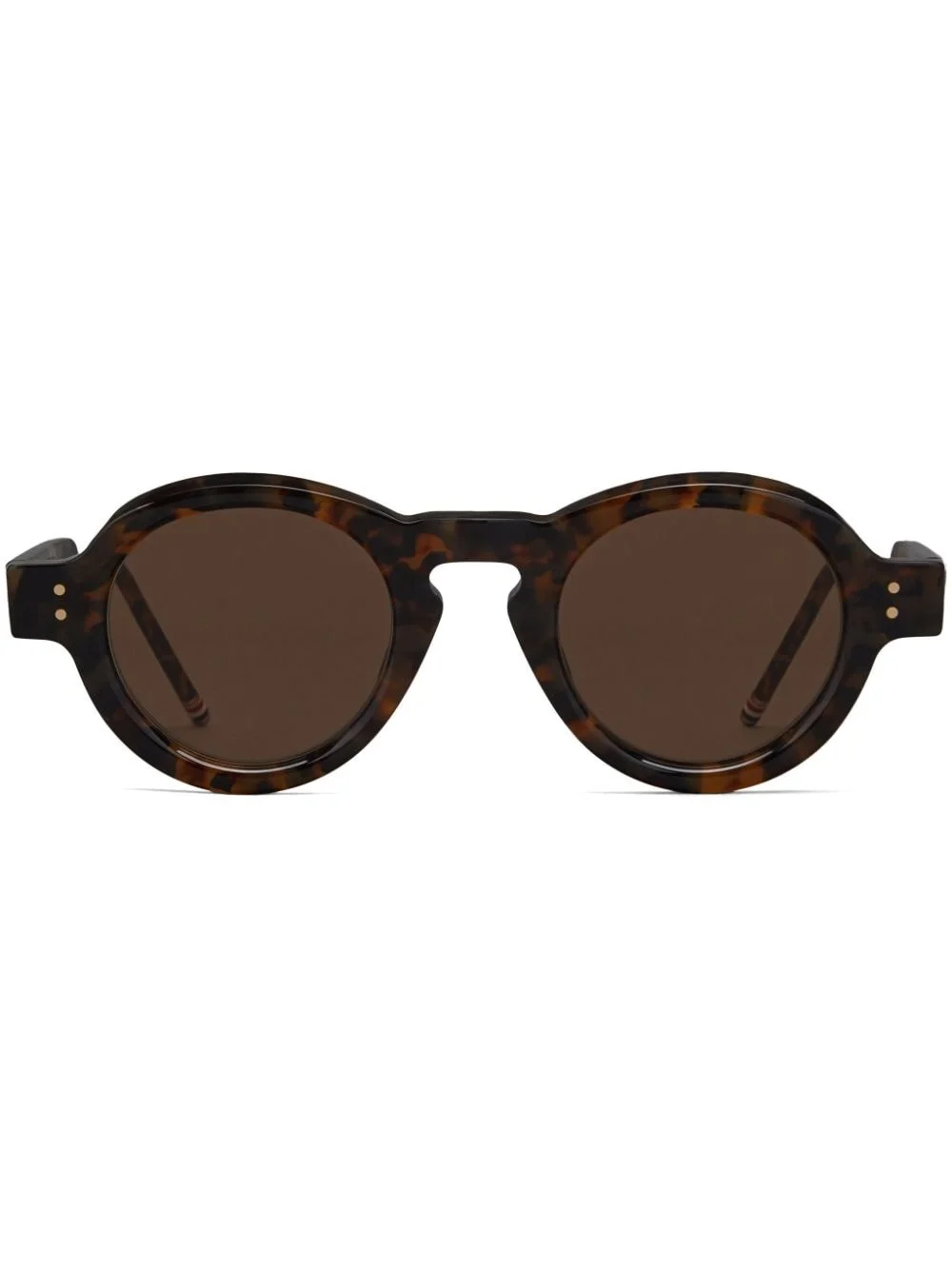 tortoiseshell round-frame sunglasses - 1