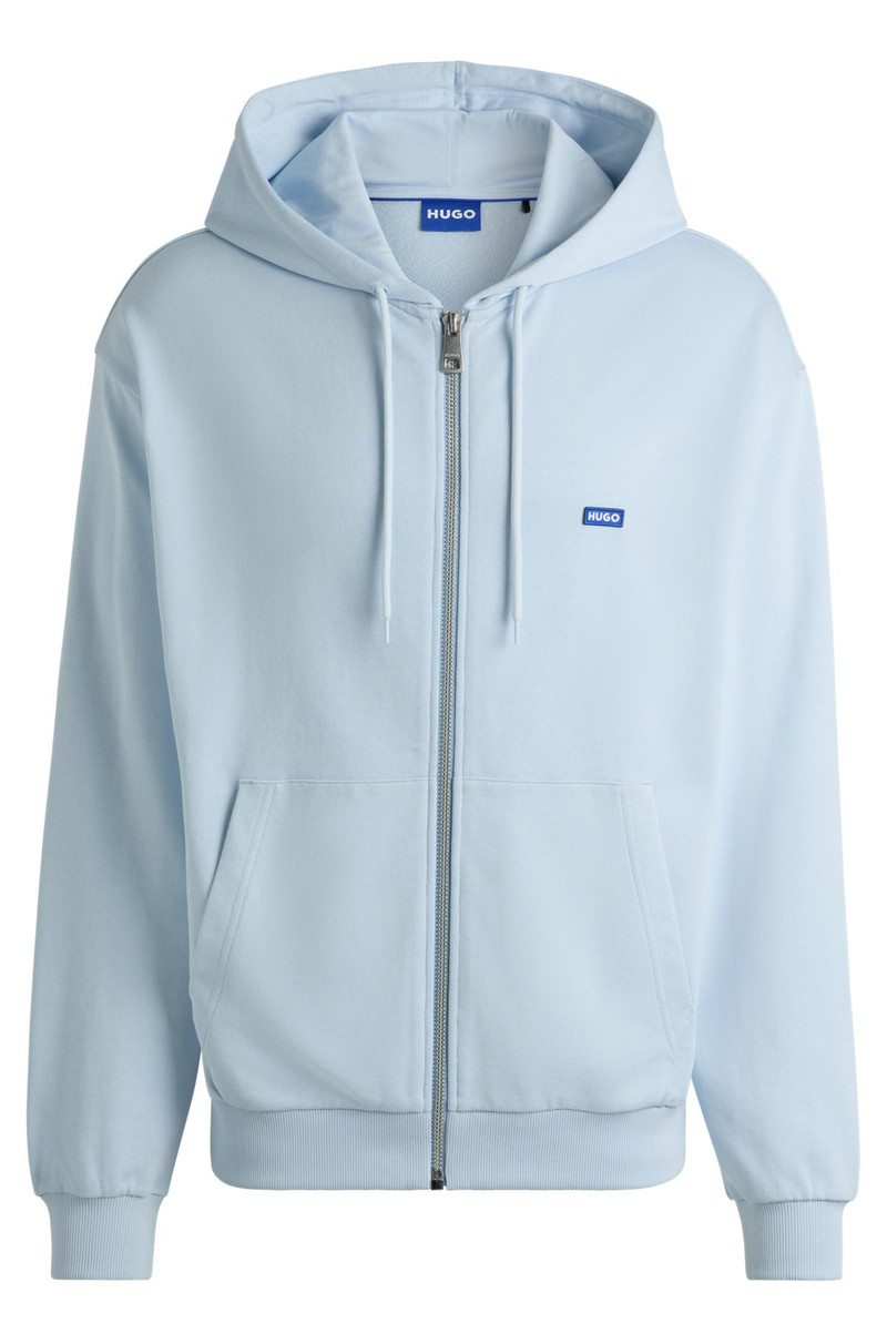 ZIP-UP HOODIE IN FRENCH TERRY COTTON WITH LOGO 1