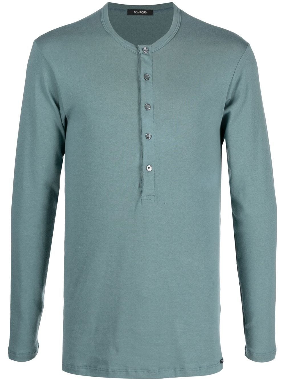 button-up long-sleeve T-shirt - 1