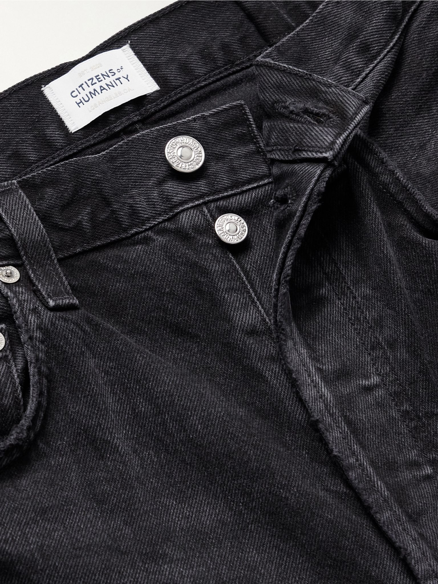 Horseshoe high-rise barrel-leg jeans Black - 4