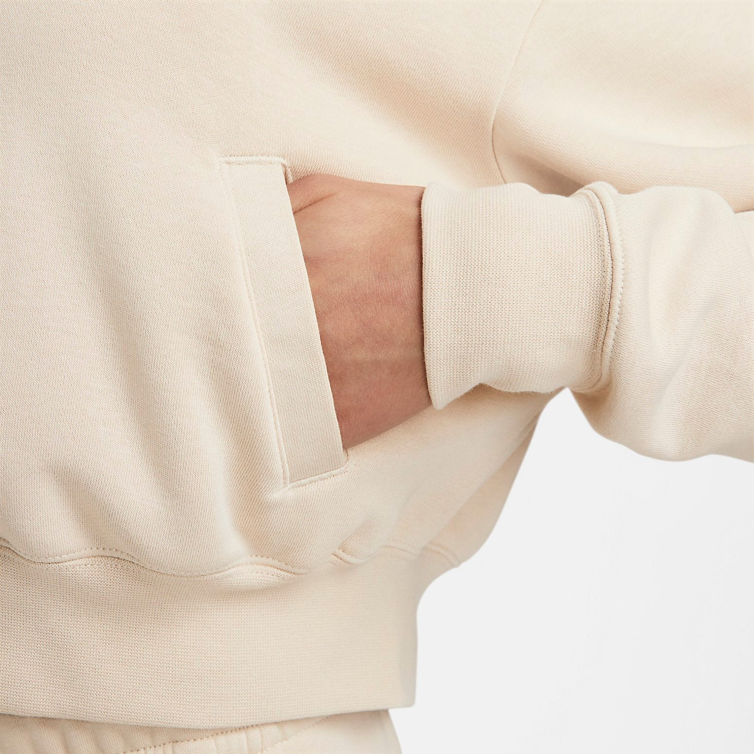 (WMNS) Nike Sportswear Oversized Cropped Full-Zip Jacket 'Beige' FB7279-126 - 3