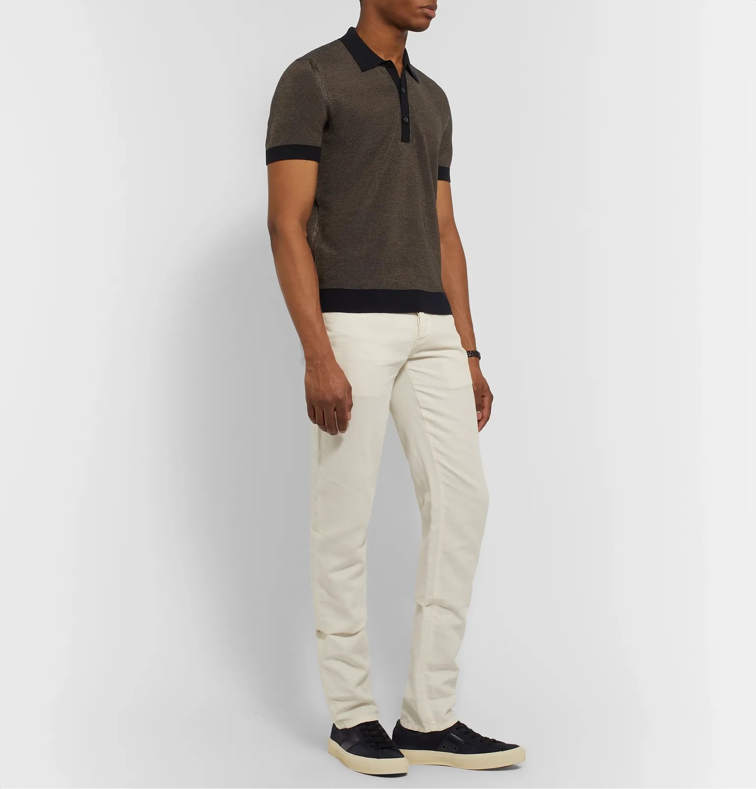 Textured Silk and Cashmere-Blend Polo Shirt - 2