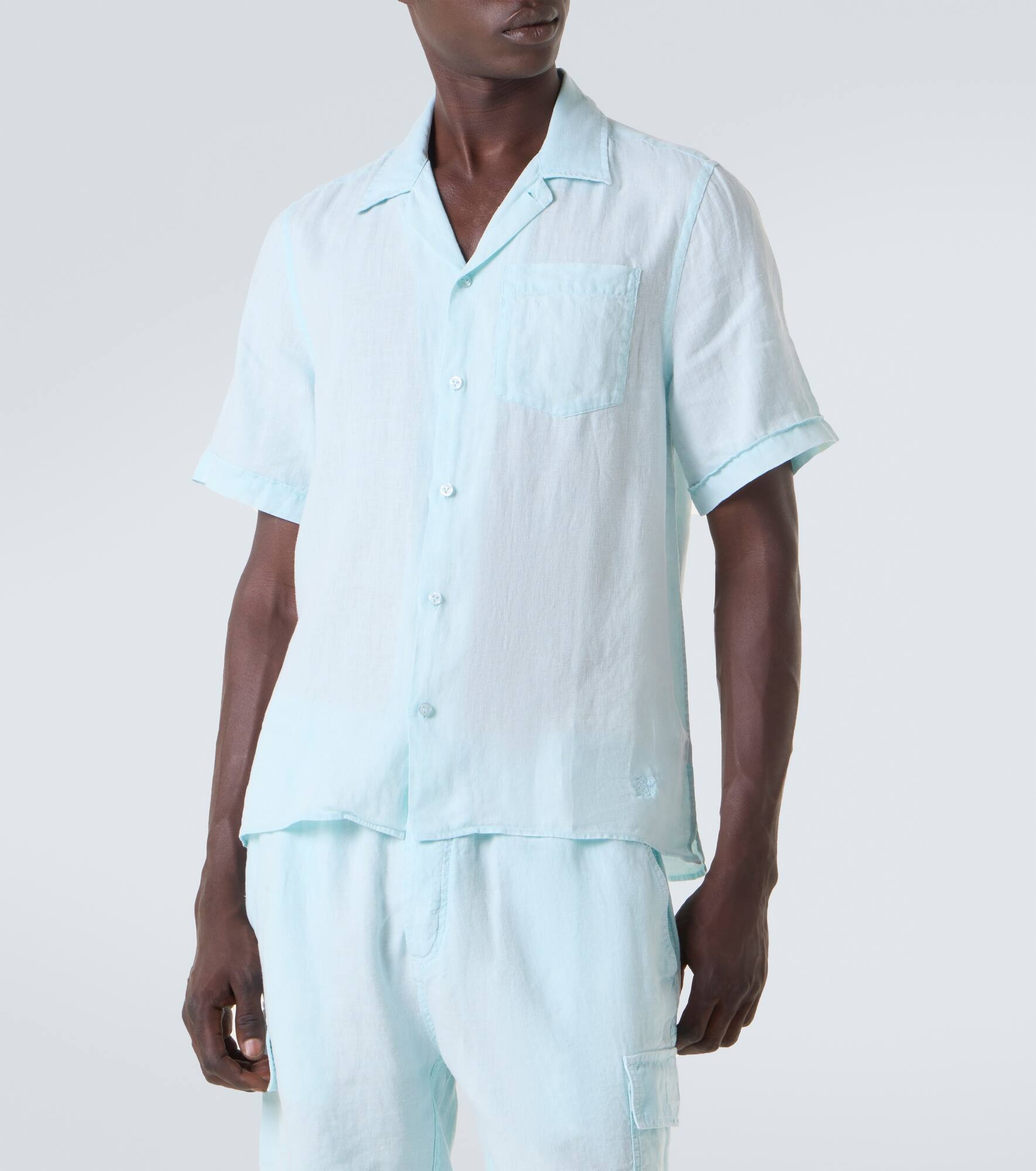 Linen bowling shirt - 3