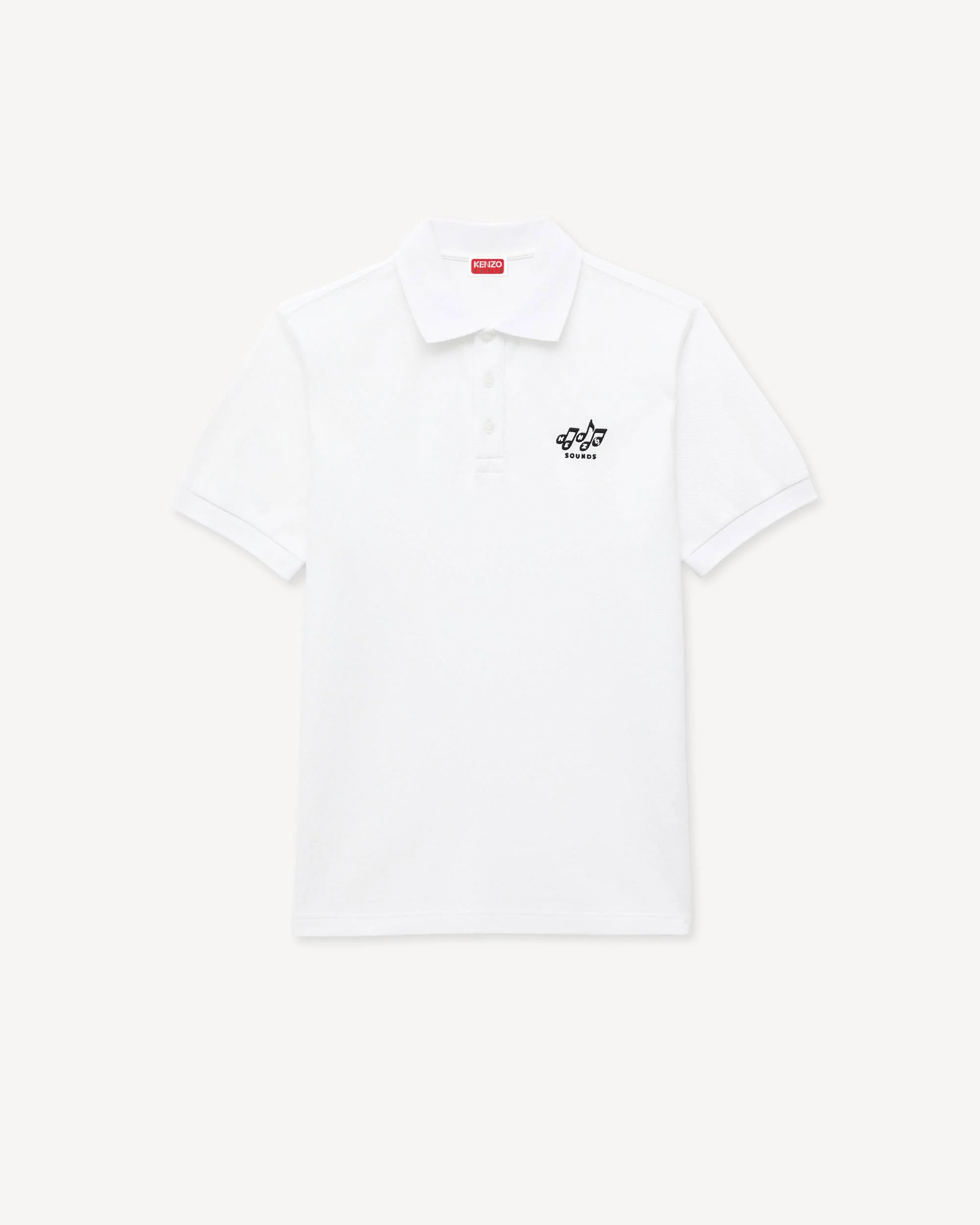 'KENZO Sounds' embroidered slim polo in cotton - 1