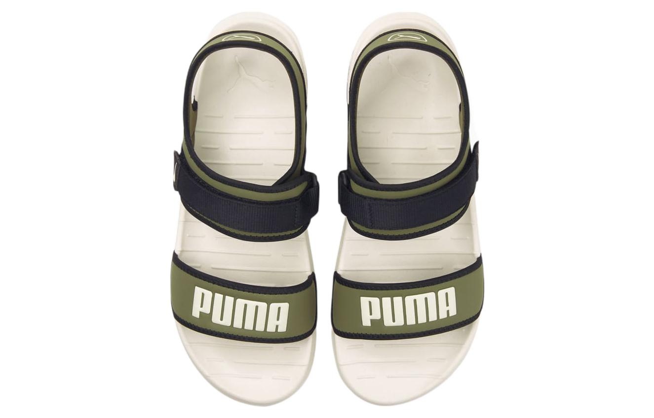 PUMA Softride Slide 'White Dark Green Moss' 375104-09 - 4