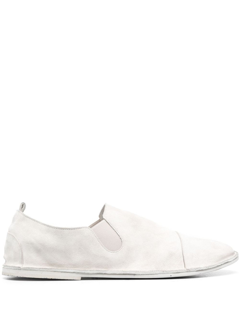 round-toe slip-on leather loafers 1