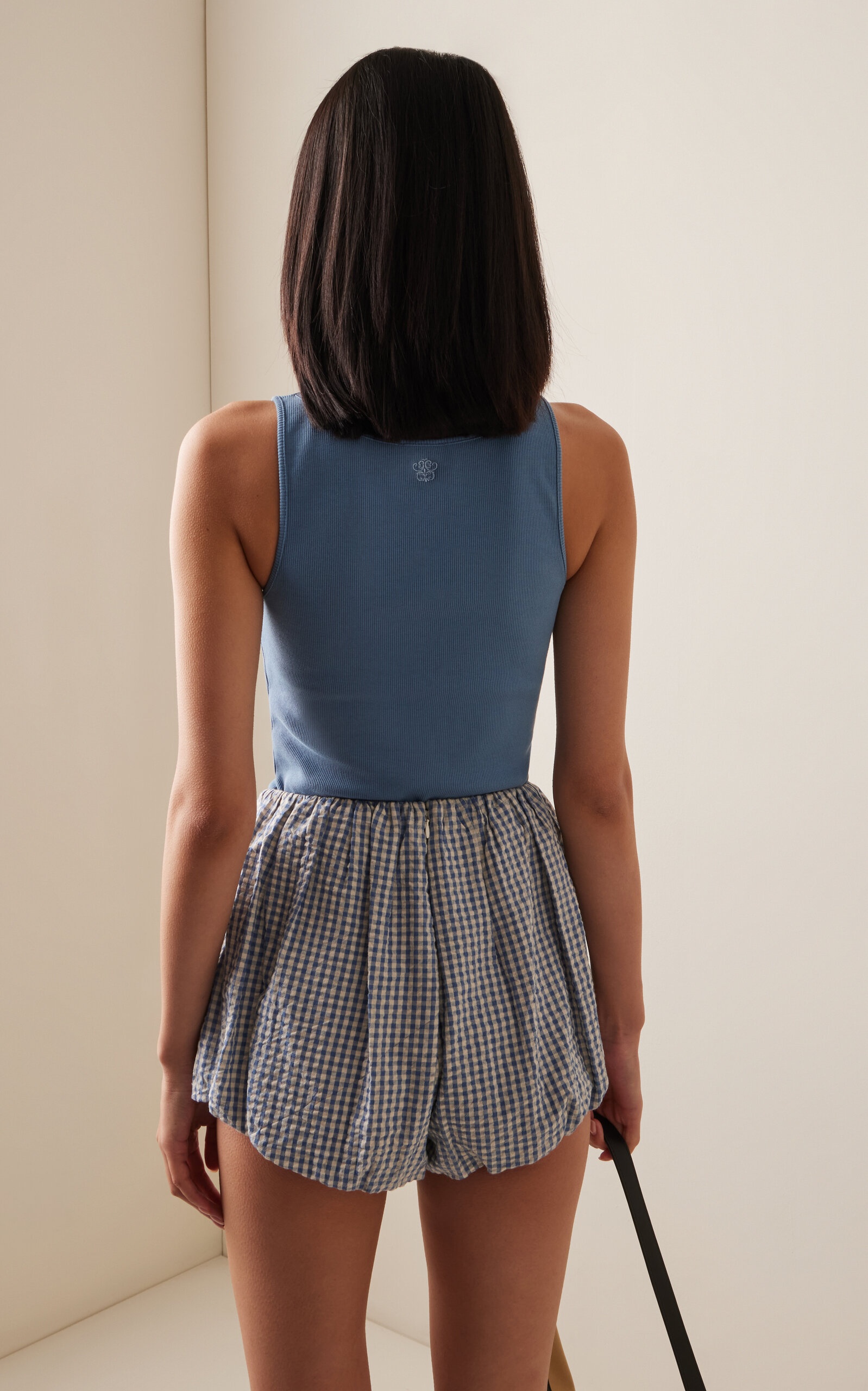 Axel Stretch-Cotton Tank Top blue - 4