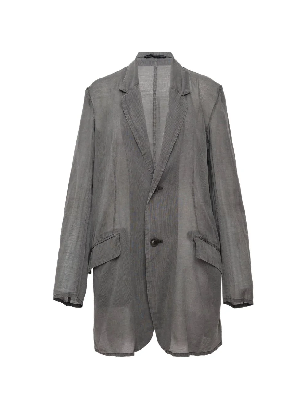 single-breasted tailored linen blazer - 1