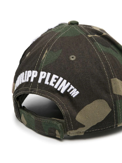 PHILIPP PLEIN logo-patch camouflage baseball cap outlook