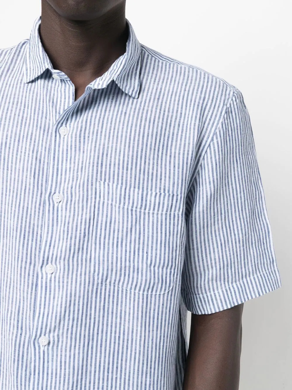 striped linen shirt - 5