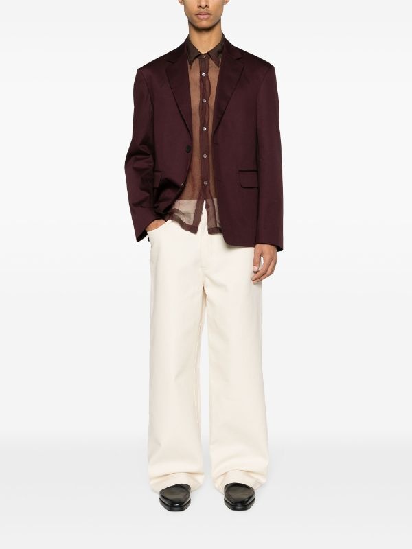 DRIES VAN NOTEN Men  Mousseline Fitted Shirt - 3