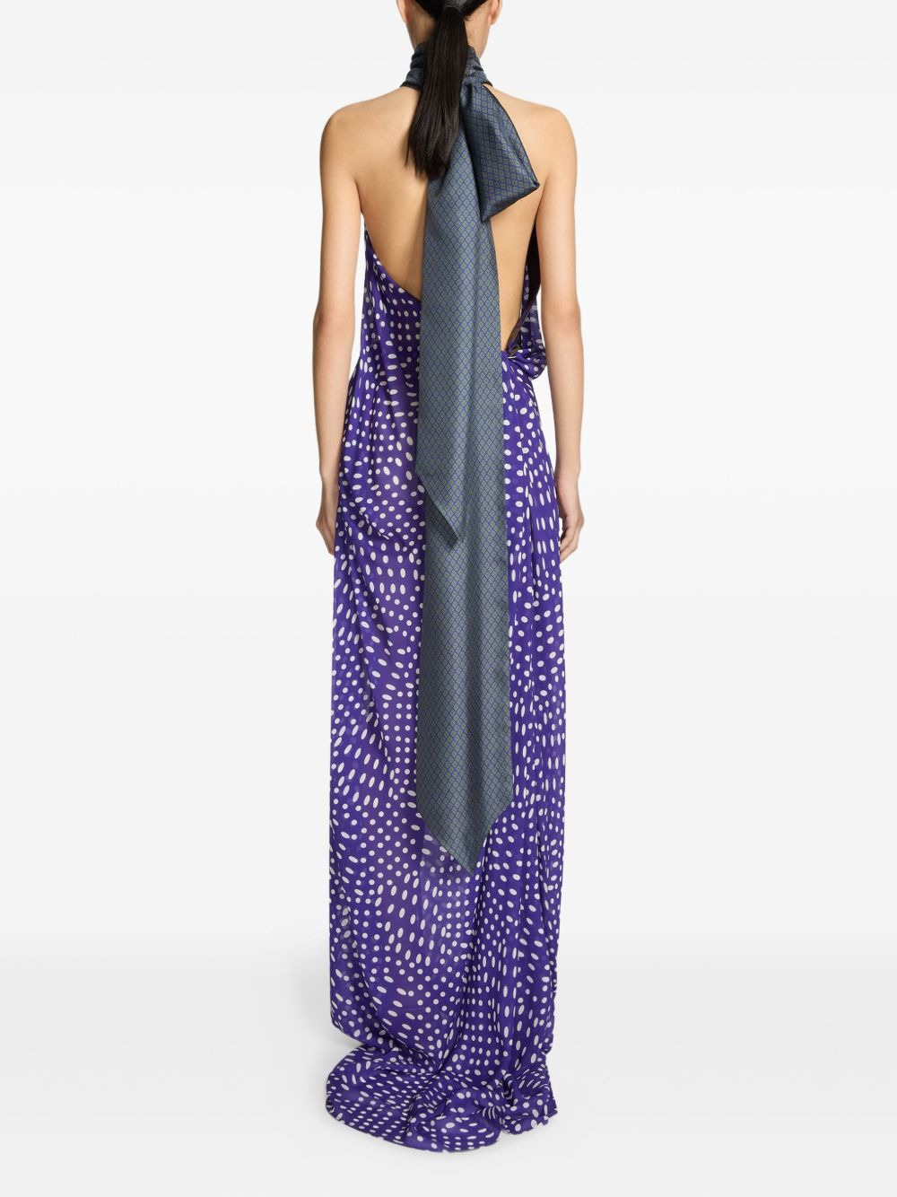 spotted maxi dress - 4