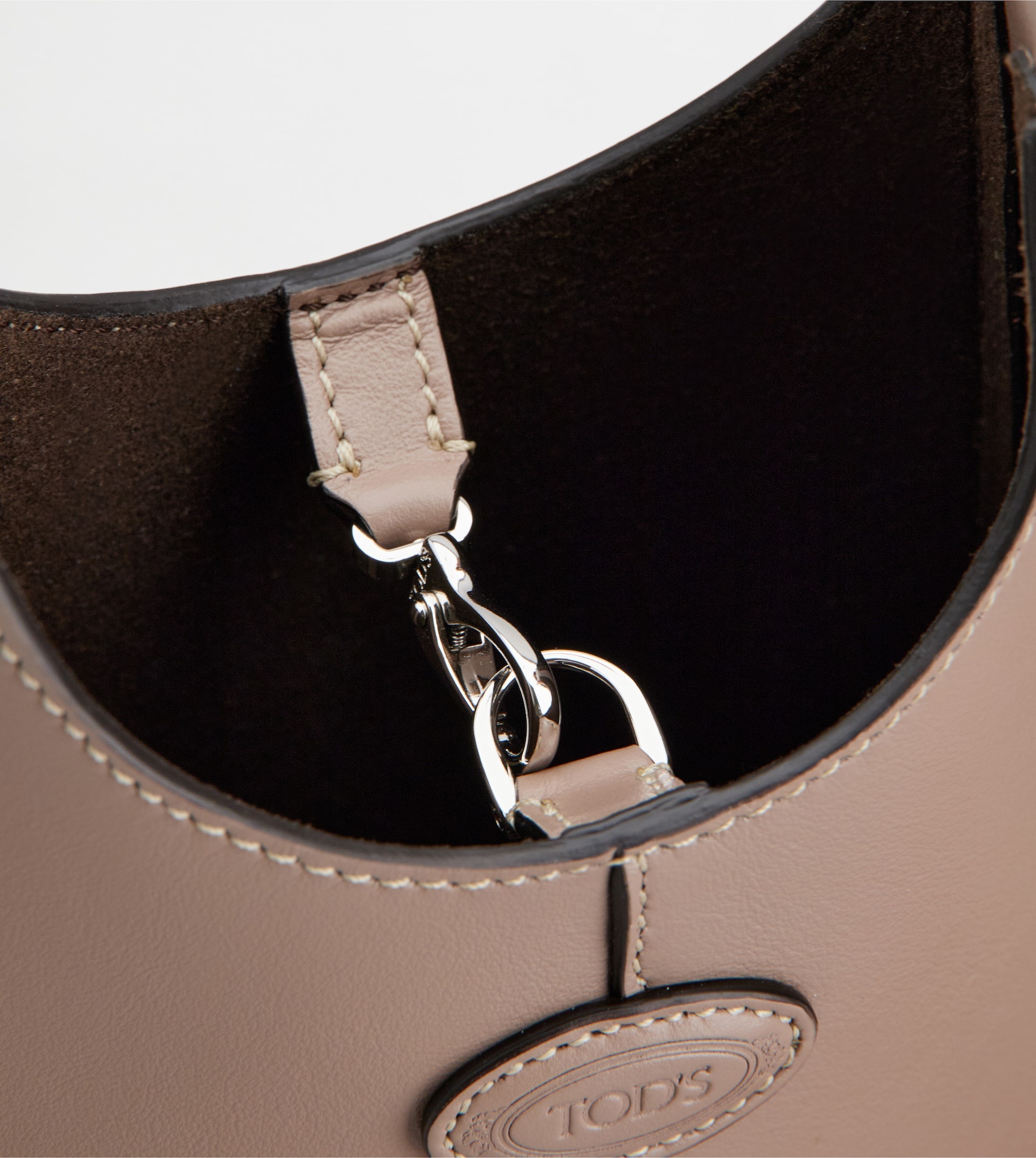 MICRO HOBO DI BAG IN LEATHER - BEIGE - 4