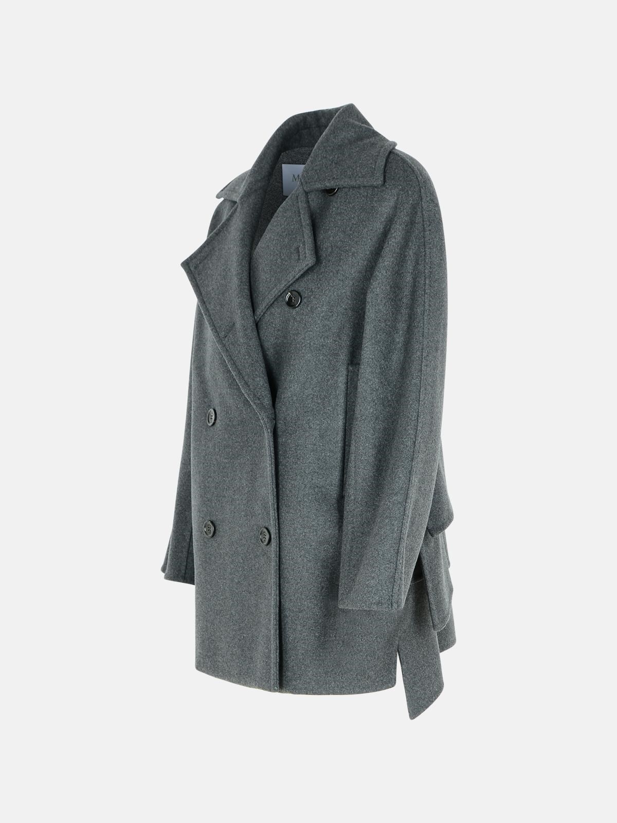 'ASTURIE1234' GREY CASHMERE BLEND COAT - 2