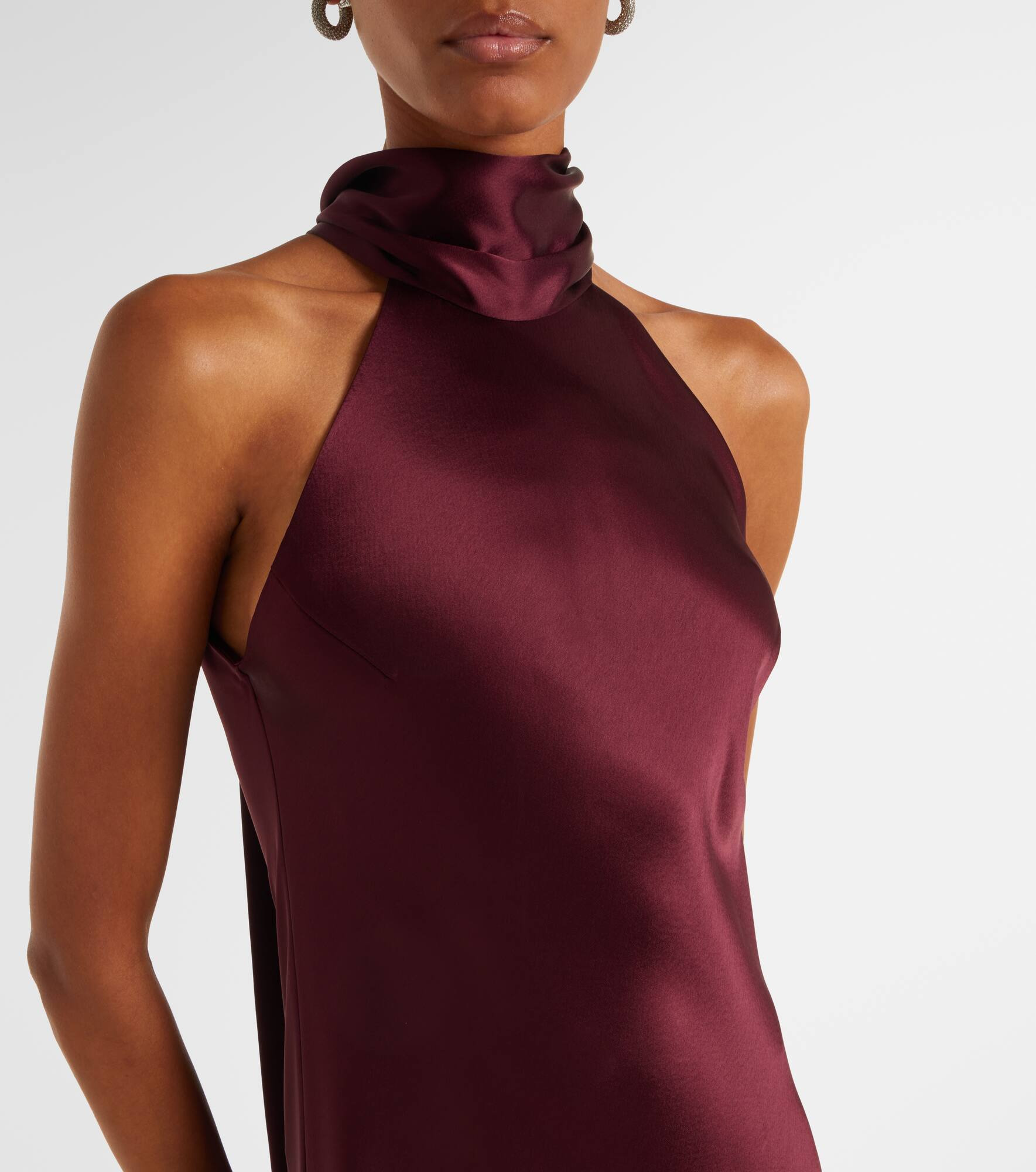 Sienna halterneck satin gown - 4