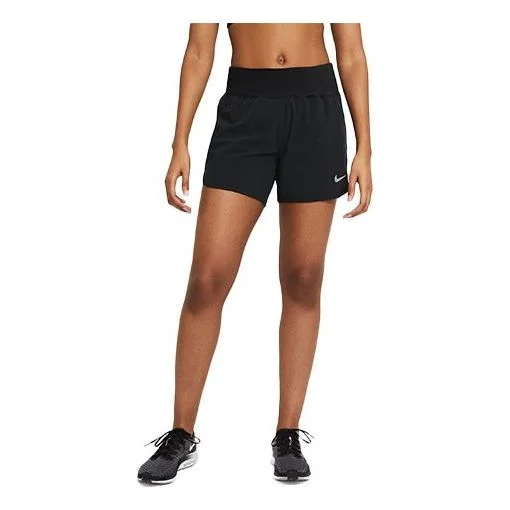 (WMNS) Nike Eclipse Solid Color Casual Sports Running Shorts Black CZ9569-010 - 1