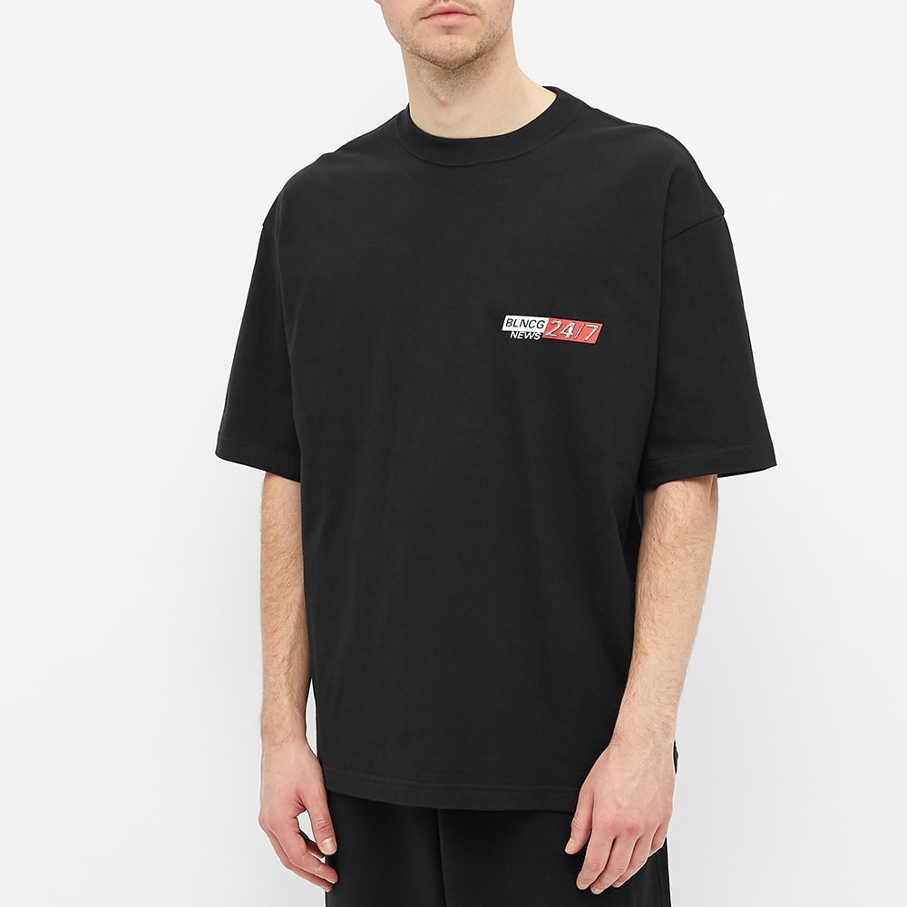 Balenciaga News Logo Print Tee - 4