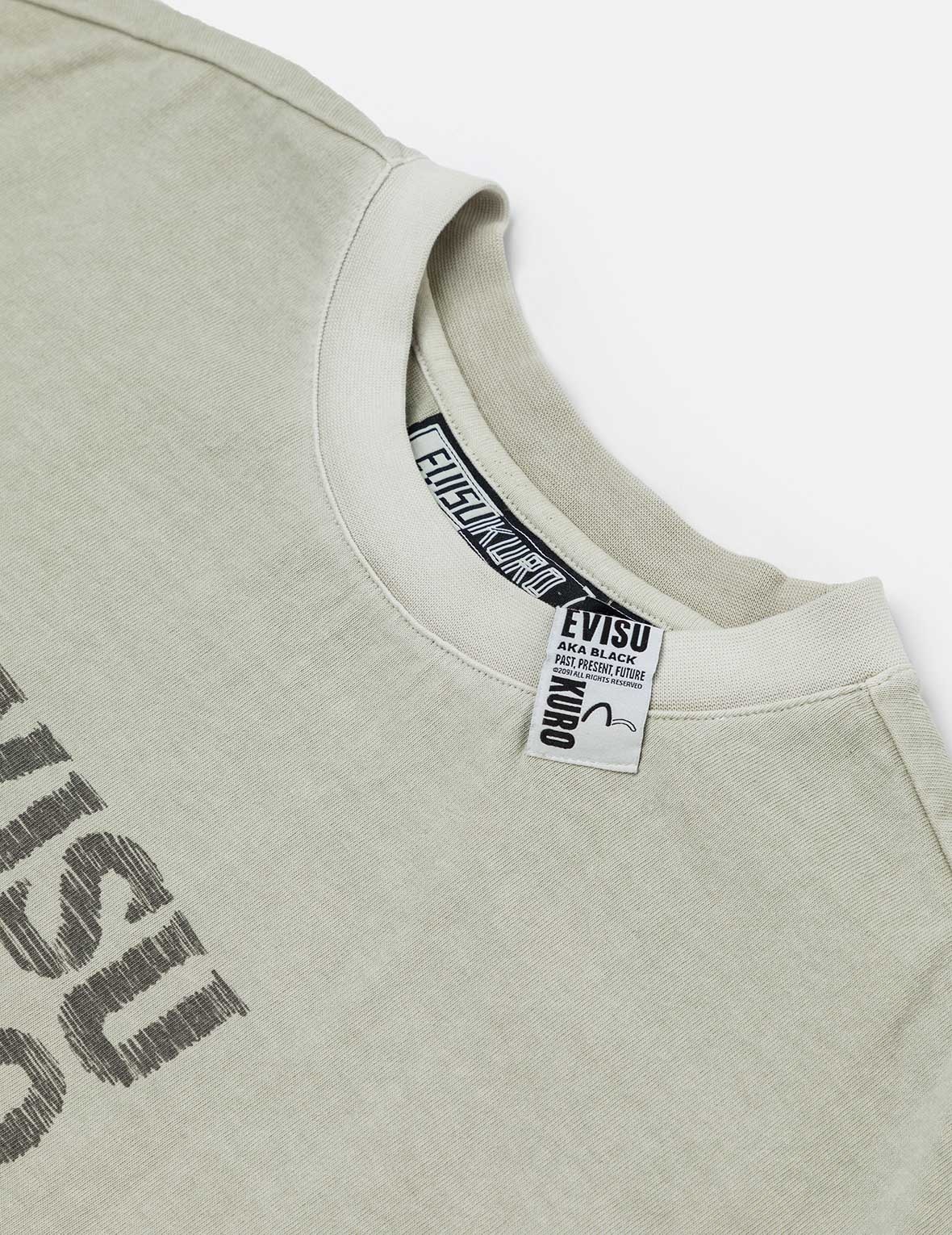 Seagull and Logo Print Washed Relax Fit T-Shirt - 9