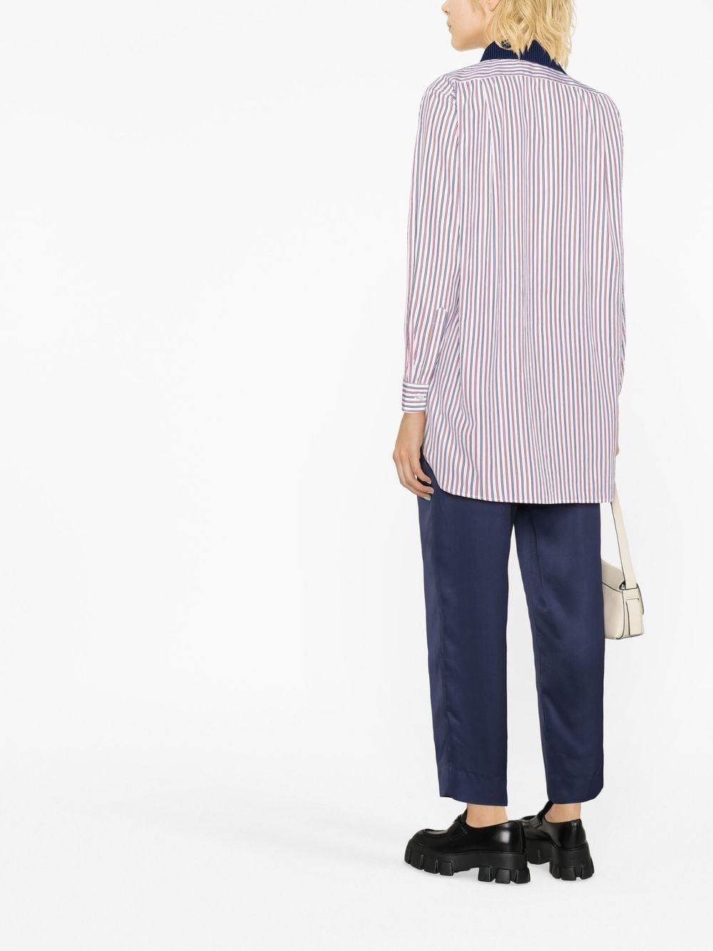stripe long-sleeved shirt - 4