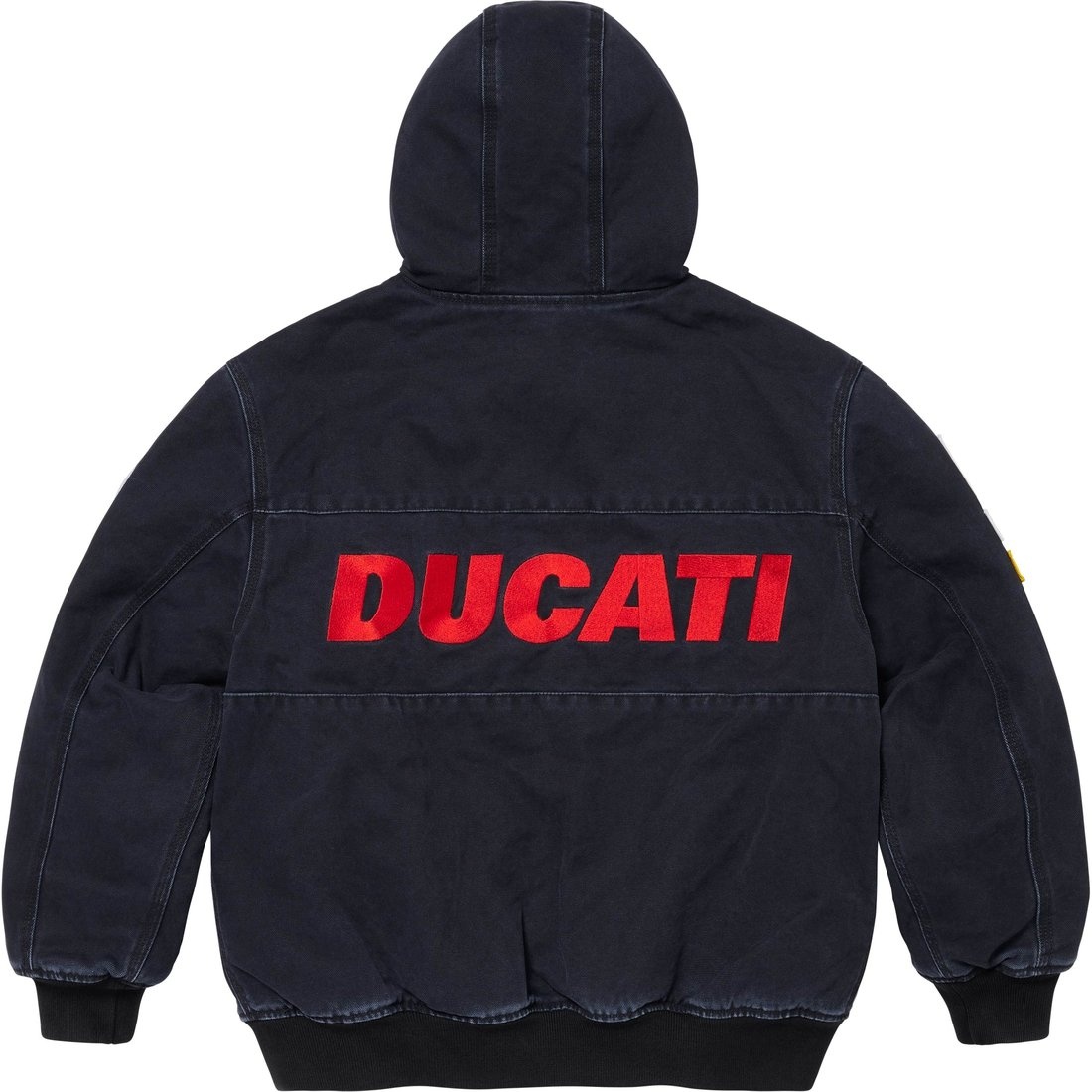 Supreme Supreme x DUCATI Hooded Racing Jacket 'Black Red' SUP-SS24