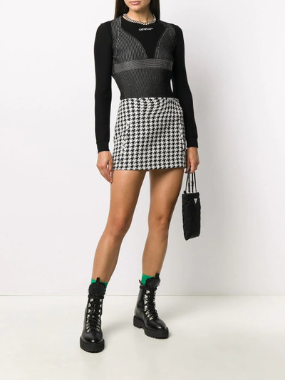 Off-White houndstooth mini skirt outlook