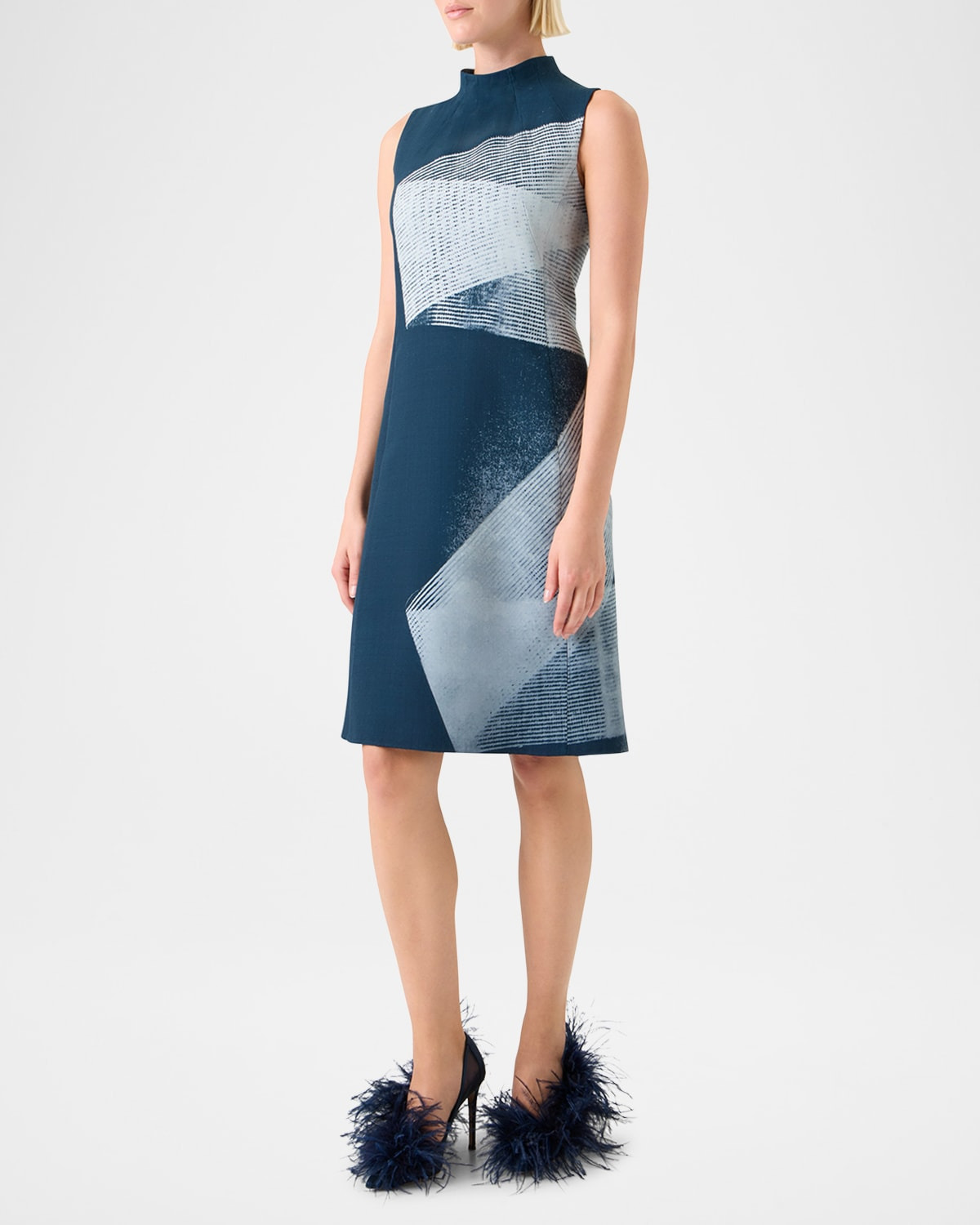 Zig Zag Skimmer Sleeveless Dress - 4