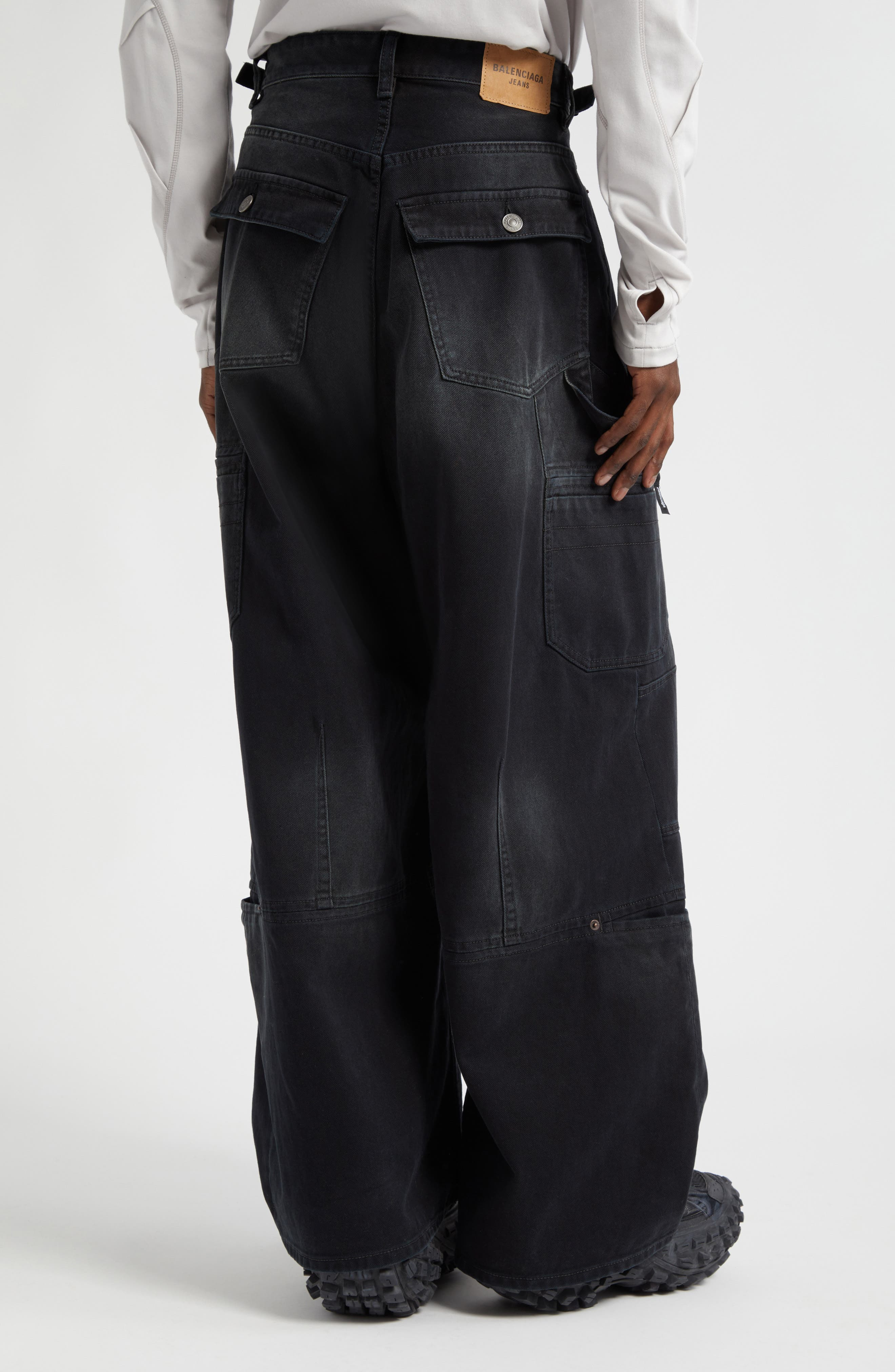 Gender Inclusive Baggy Denim Cargo Pants - 2