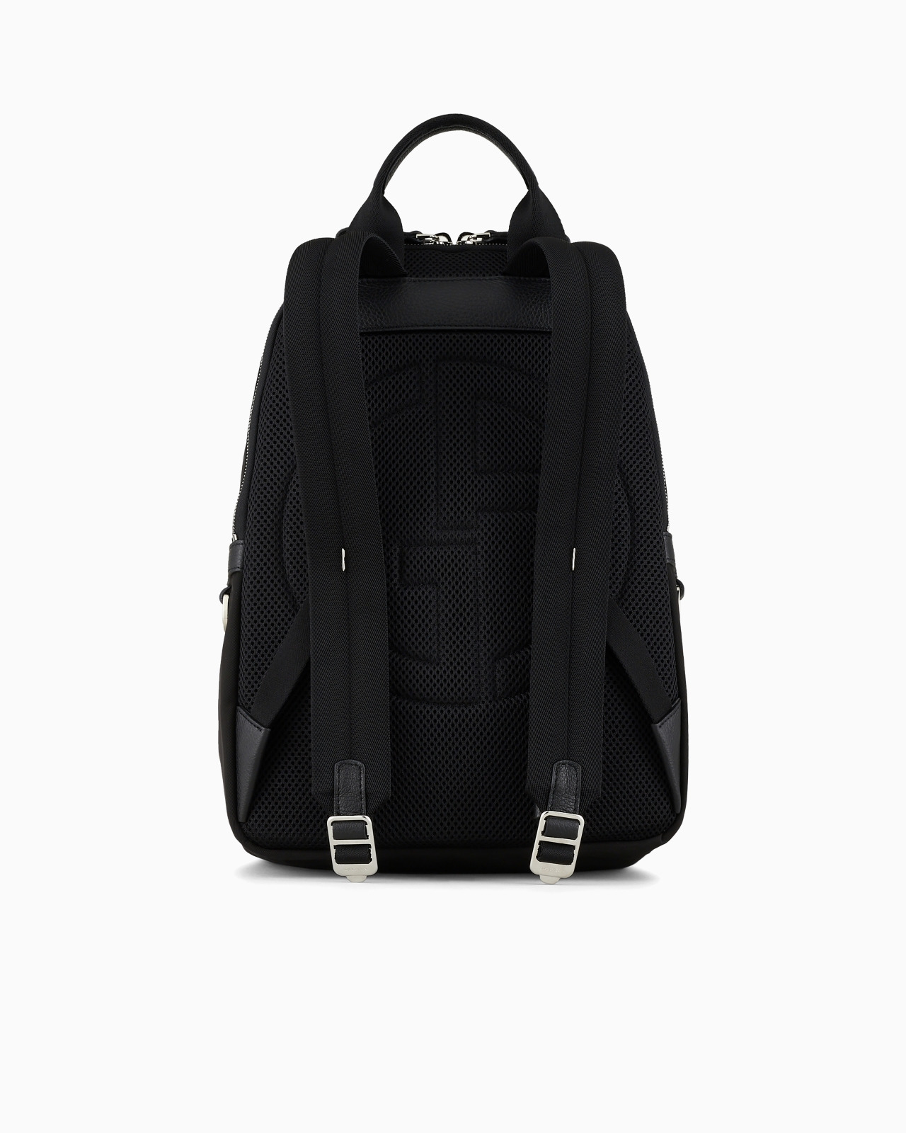 Recycled-nylon and pebbled-leather backpack - 3