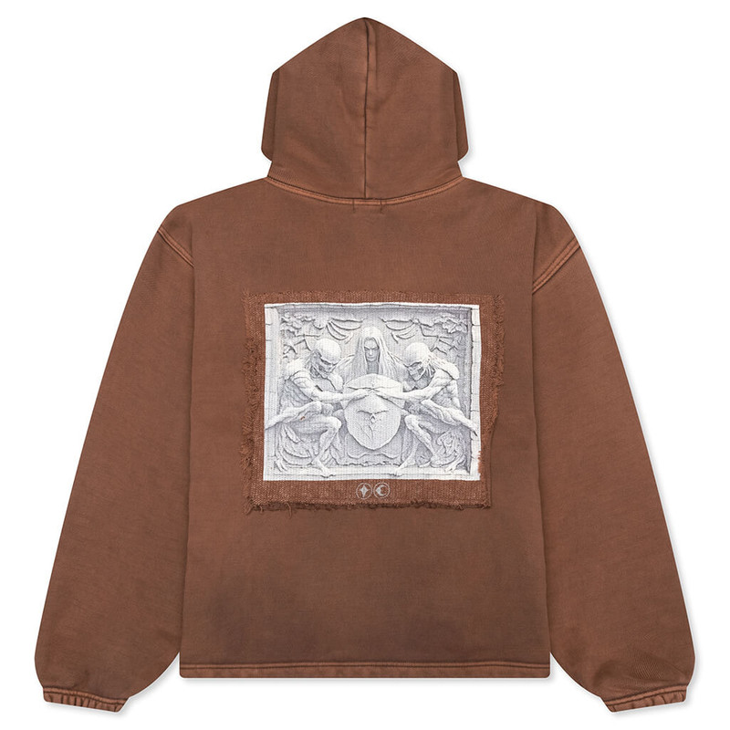 Thug Club DEVIL PEACE PATCH HOODIE - BROWN outlook