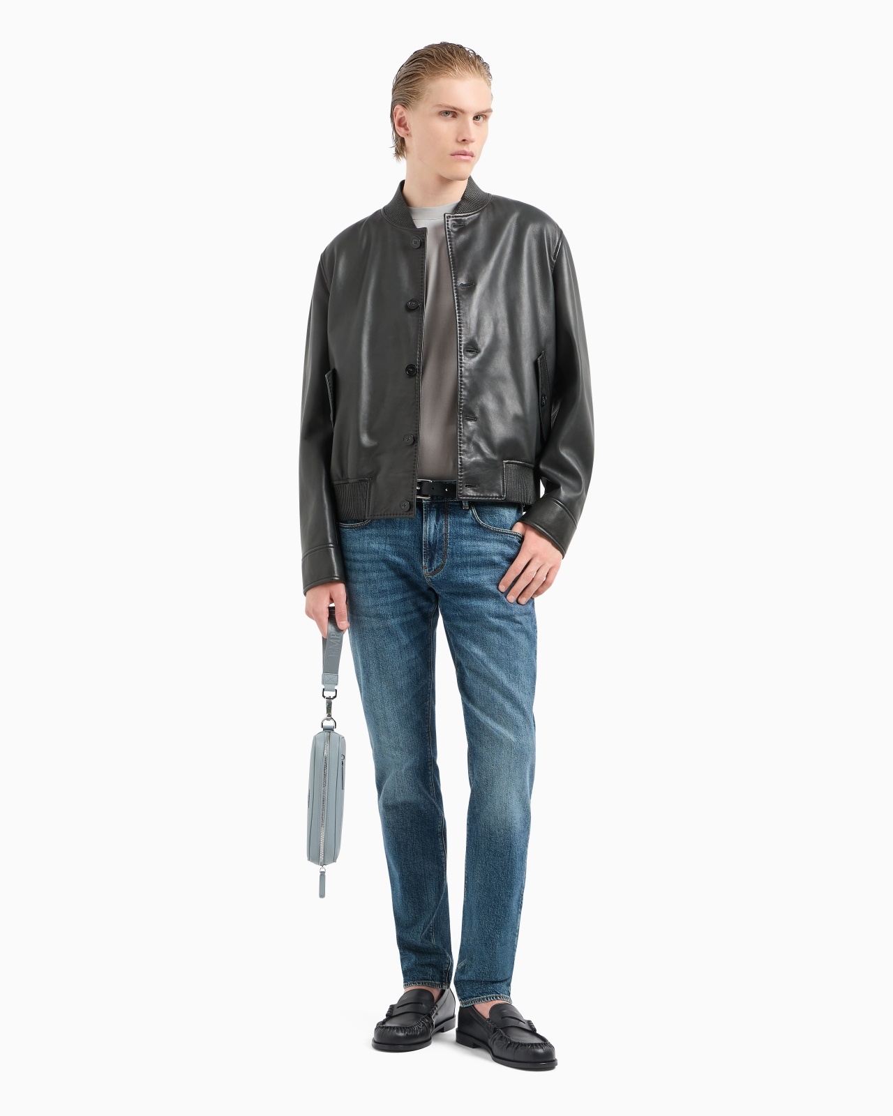 J06 SLIM-FIT, WASHED DENIM JEANS - 4