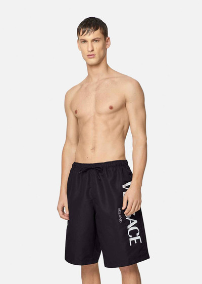 VERSACE Logo Long Swim Shorts outlook