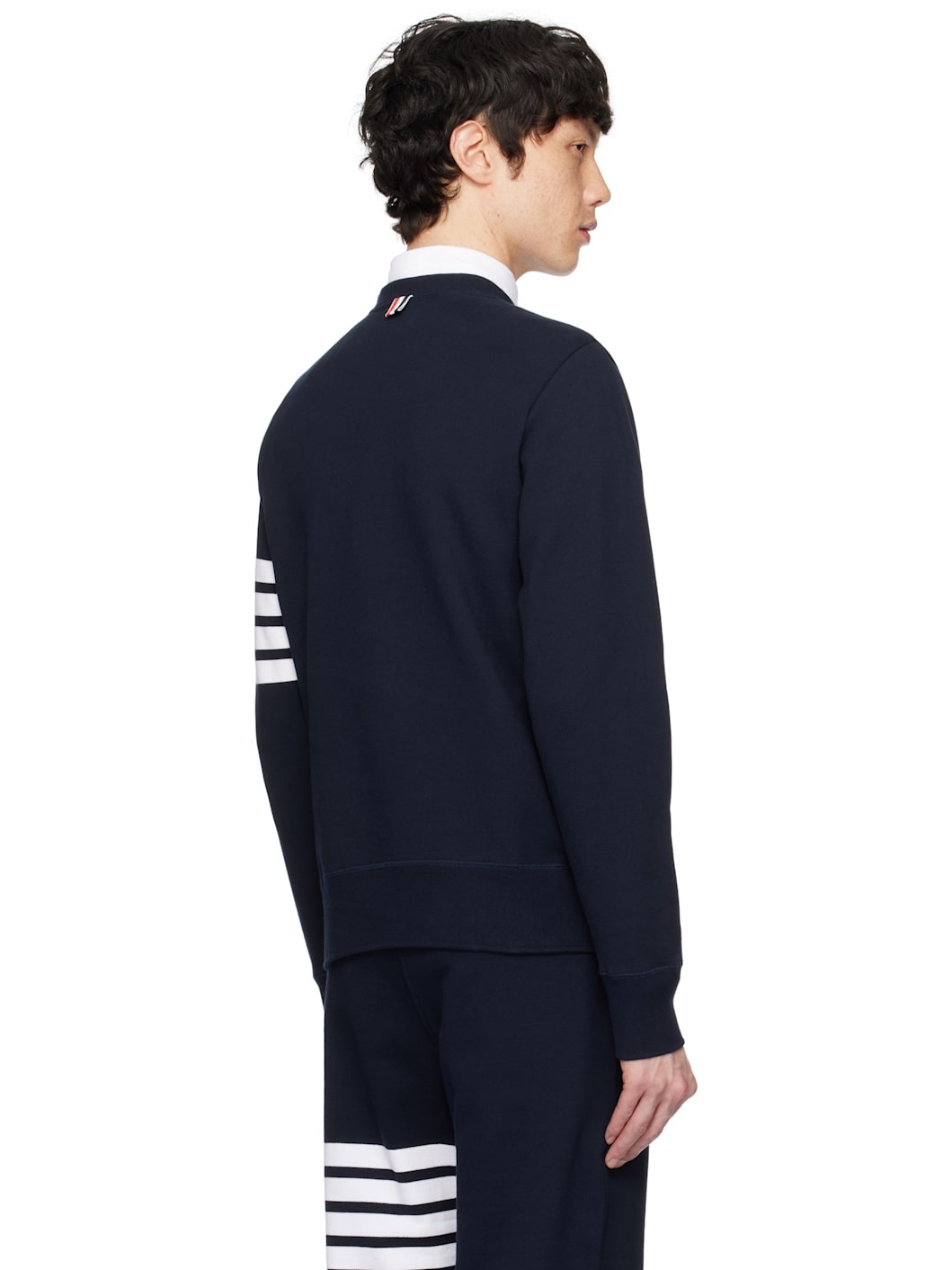 Navy Classic Loopback 4-Bar Sweatshirt - 3