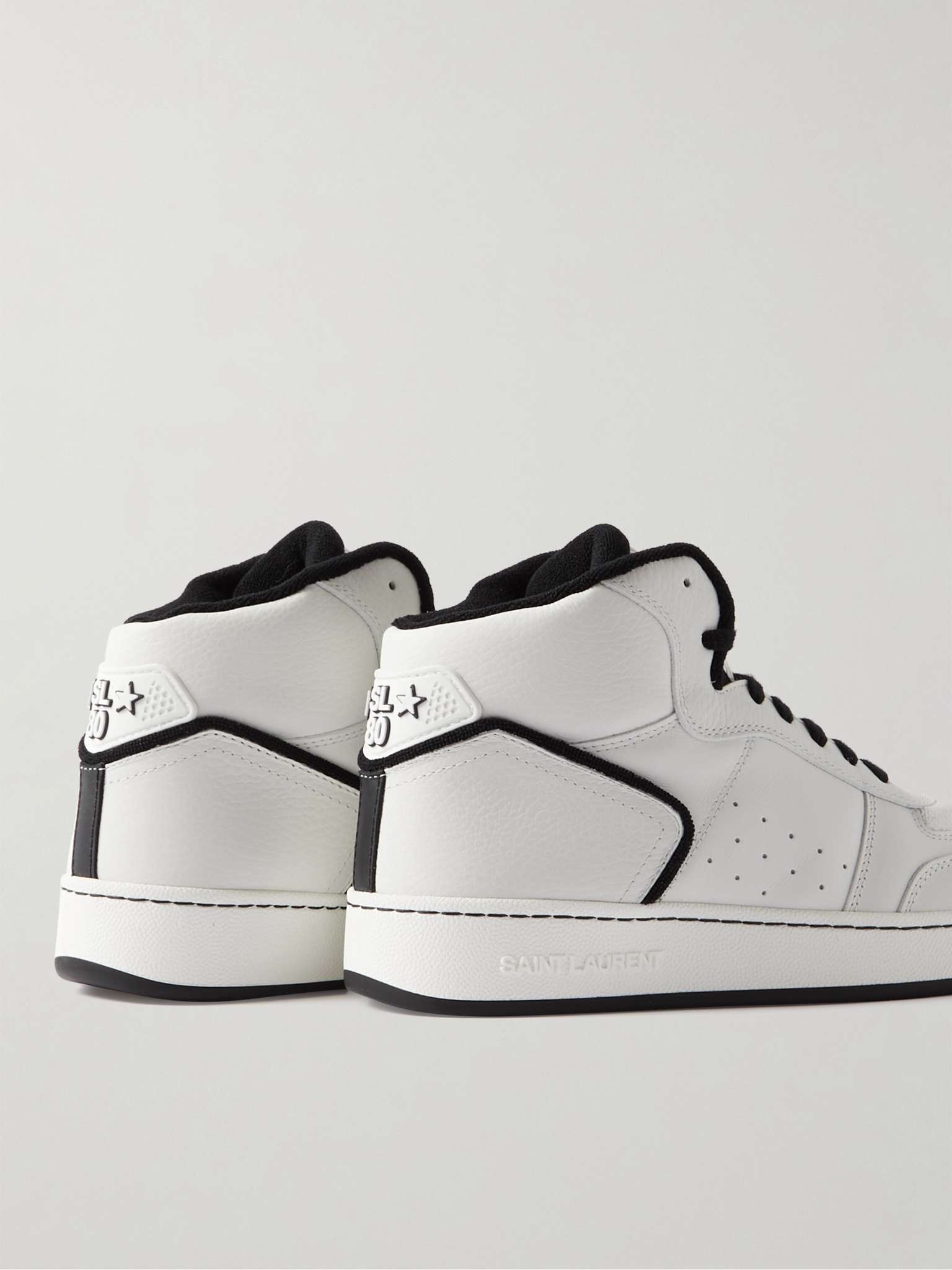 SL/80 Perforated Leather High-Top Sneakers - 4