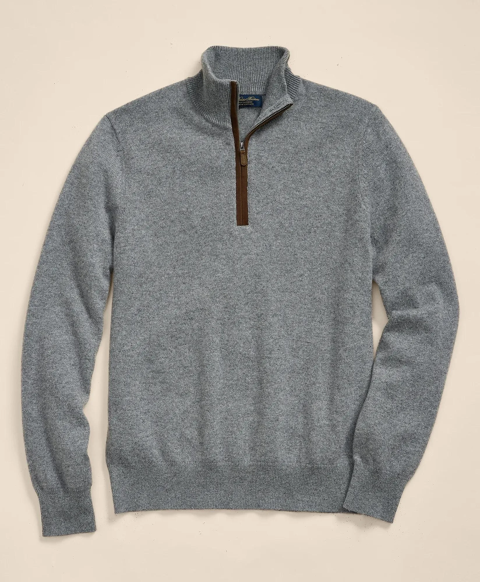 3-Ply Cashmere Quarter-Zip Sweater - 1