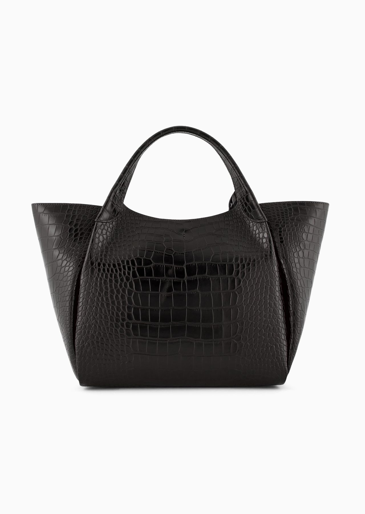 Shopper bag with mock-croc finish and logo charm - 3