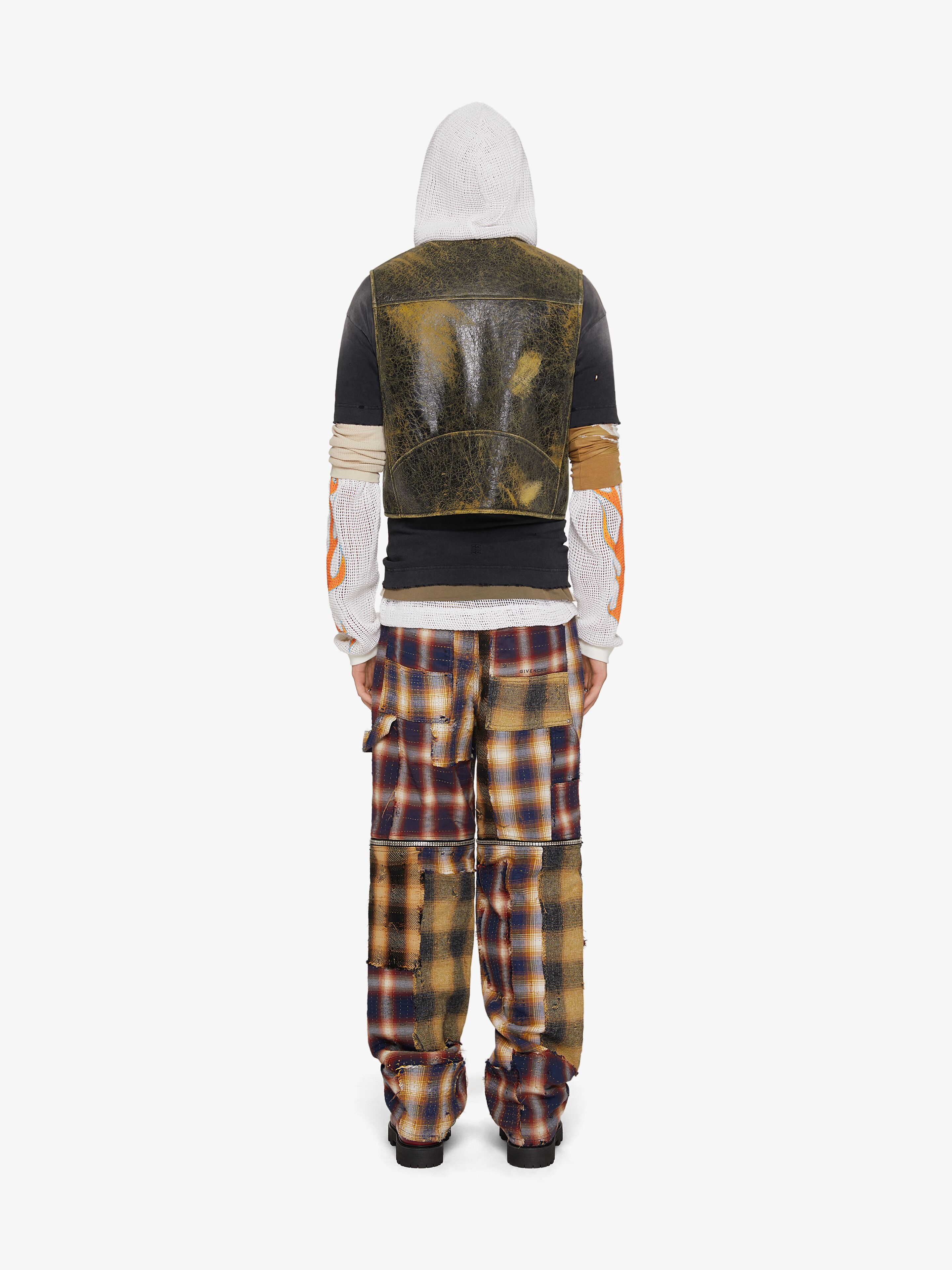 TWO IN ONE DETACHABLE PANTS IN BORO-EFFECT DESTROYED DENIM - 4