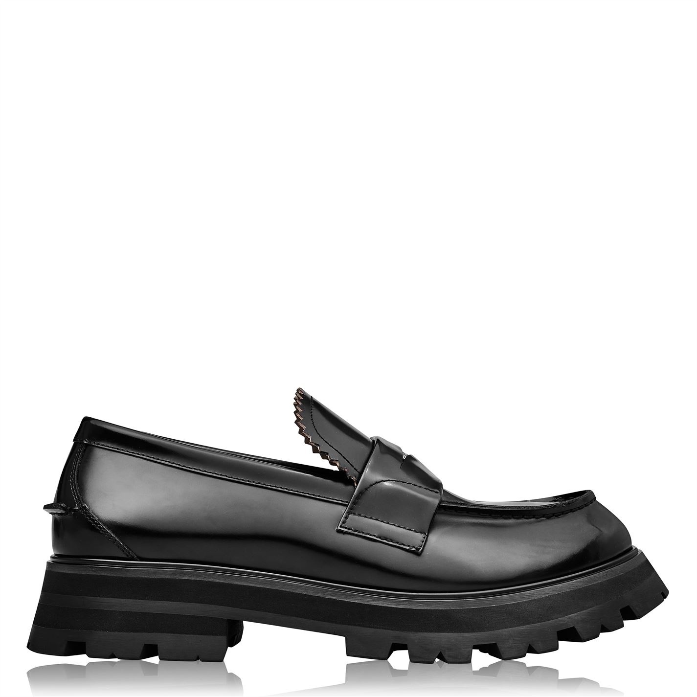 フラットシューズ Alexander Mcqueen Black Loafers With Chunky Rubber Sole MCQUEEN | Black Men's Loafers | YOOX