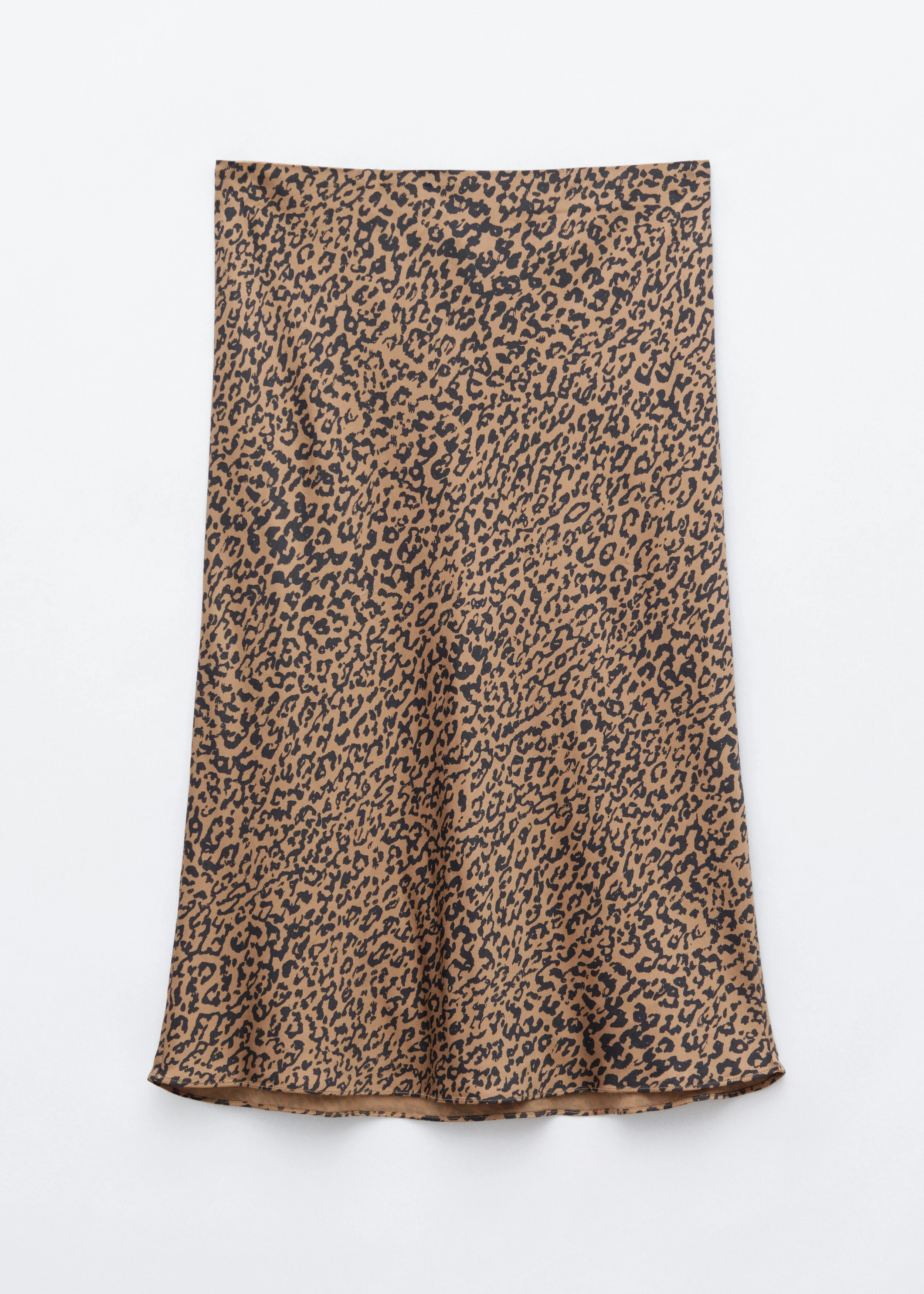 Leopard Print Satin Skirt - 1