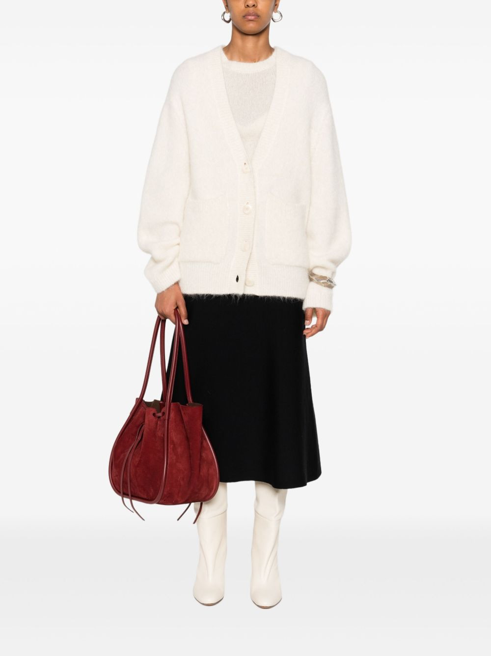 V-neck pocket cardigan - 2