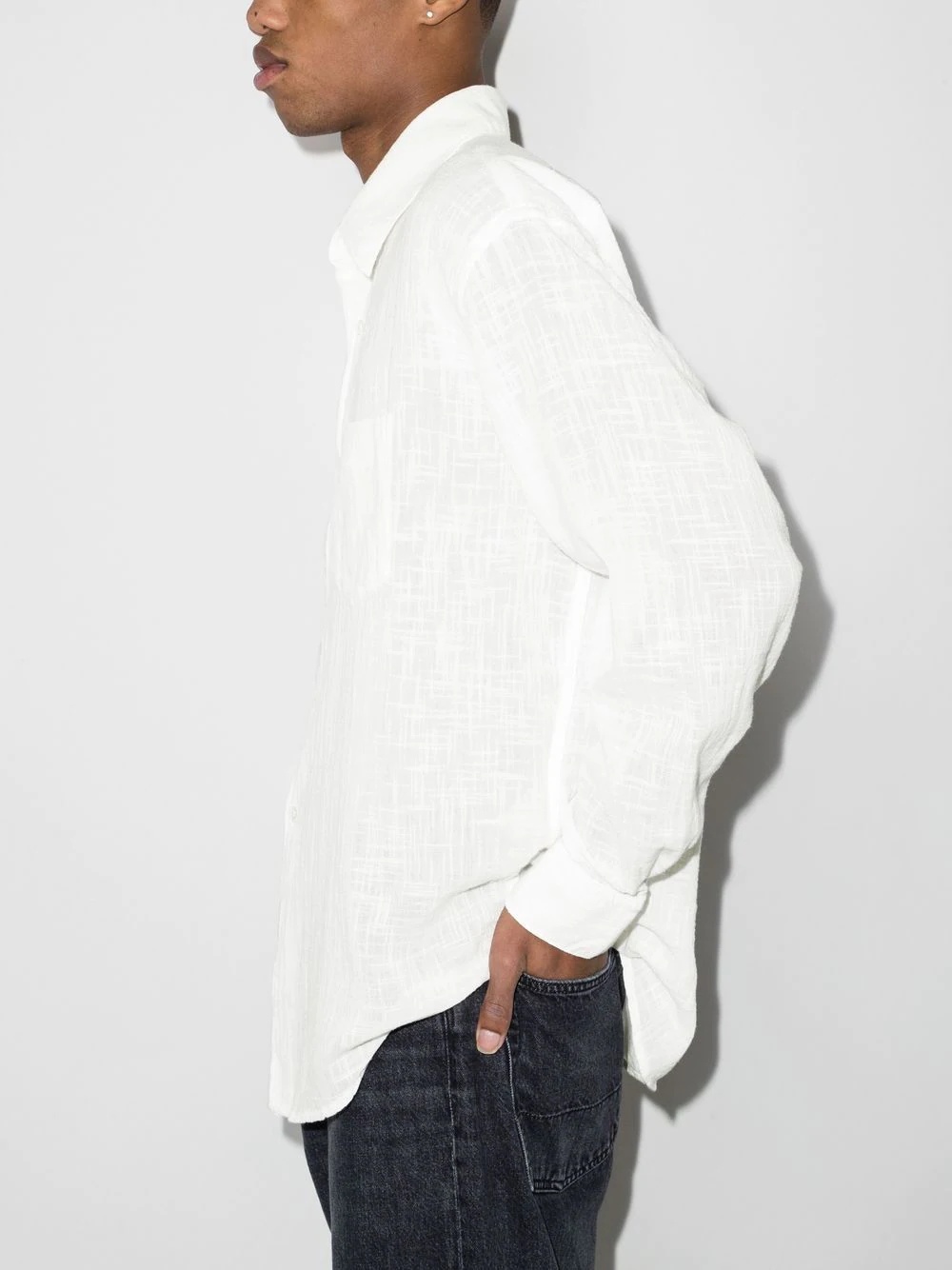 button-front long-sleeve shirt - 2