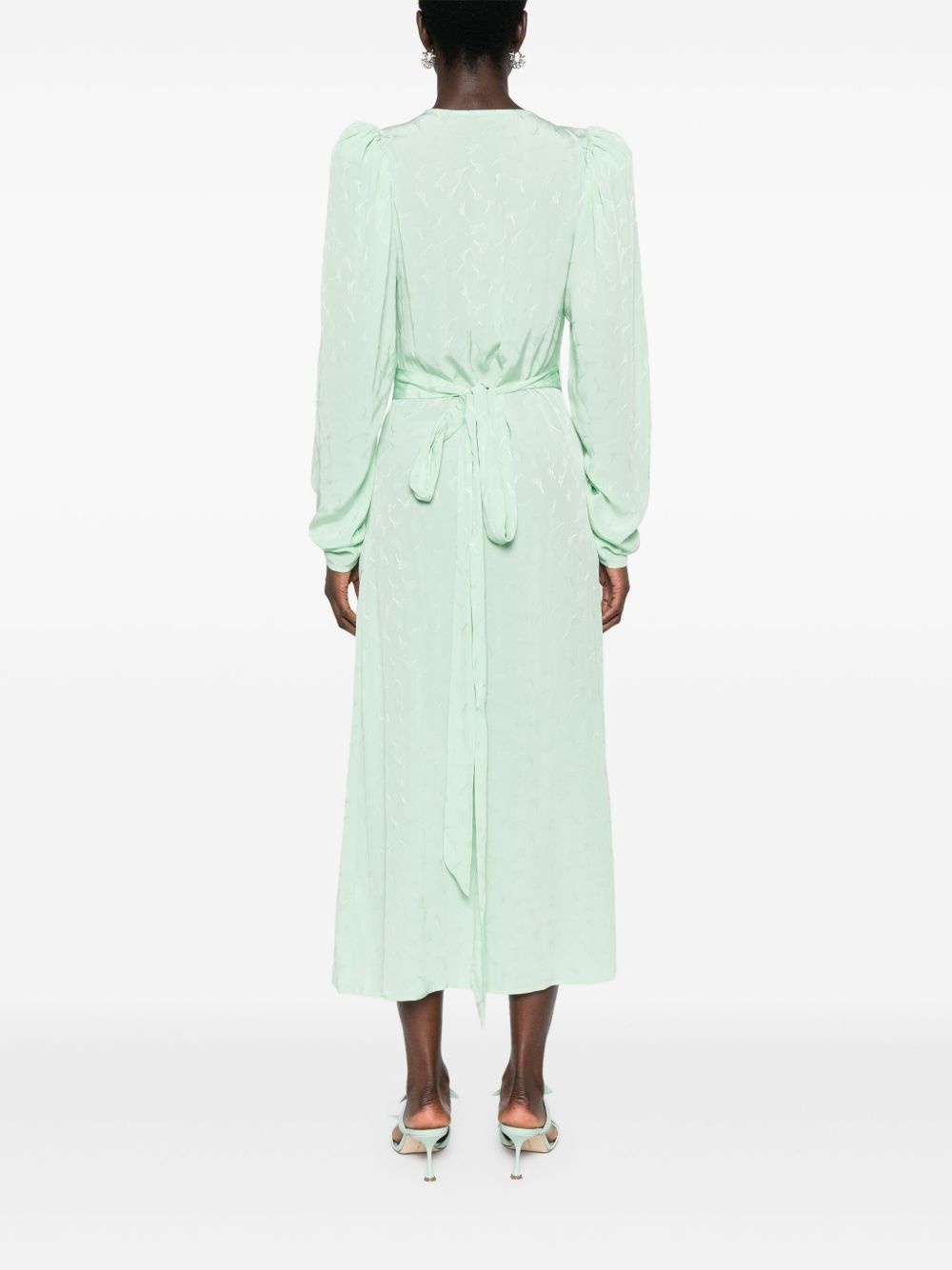 jacquard midi dress - 4