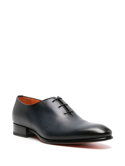 Santoni faded-effect leather Oxford shoes outlook