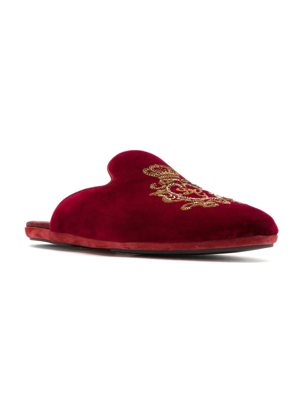 logo embroidered slippers - 2